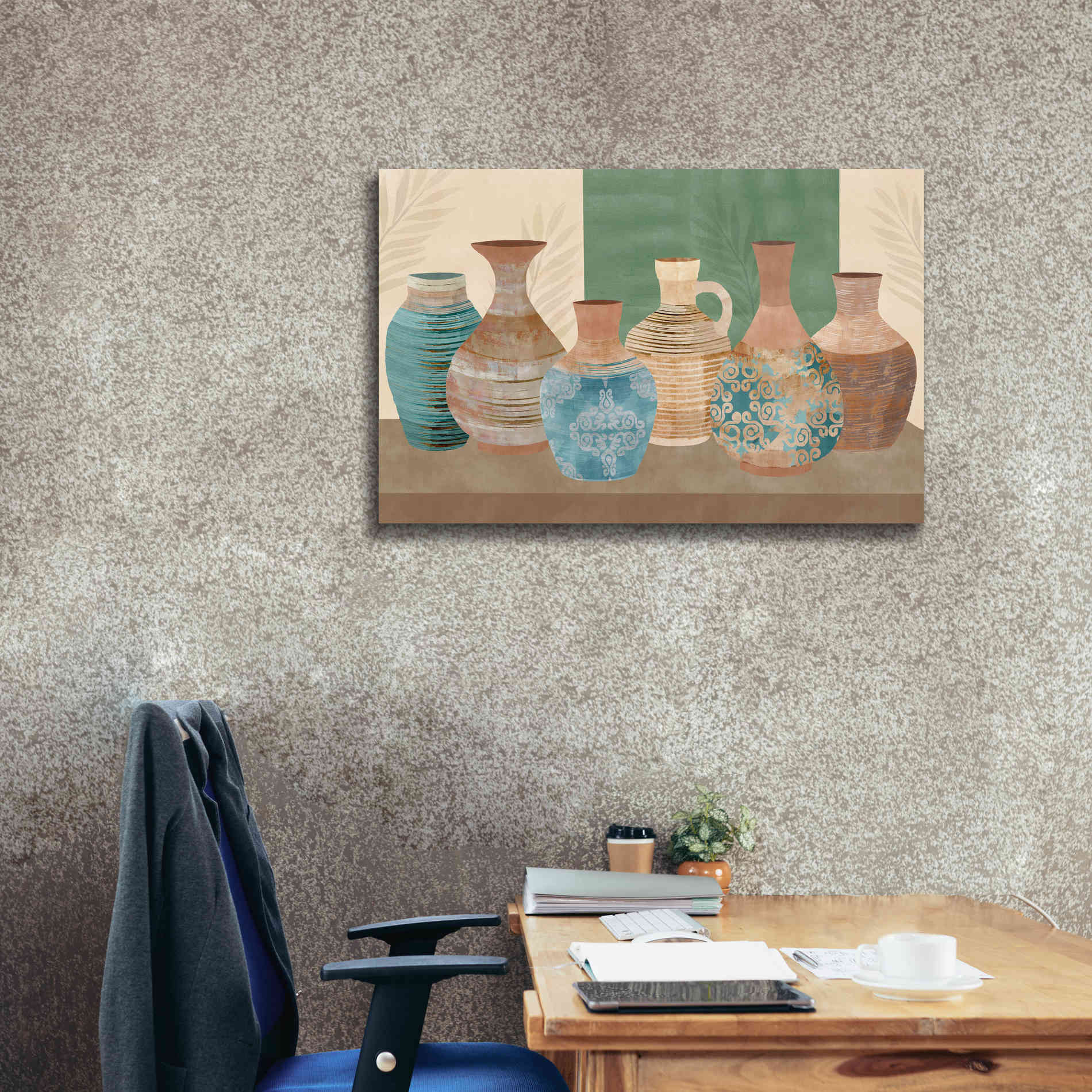 'Earthenwared Pots IV' by Flora Kouta Giclee Canvas Wall Art,40 x 26