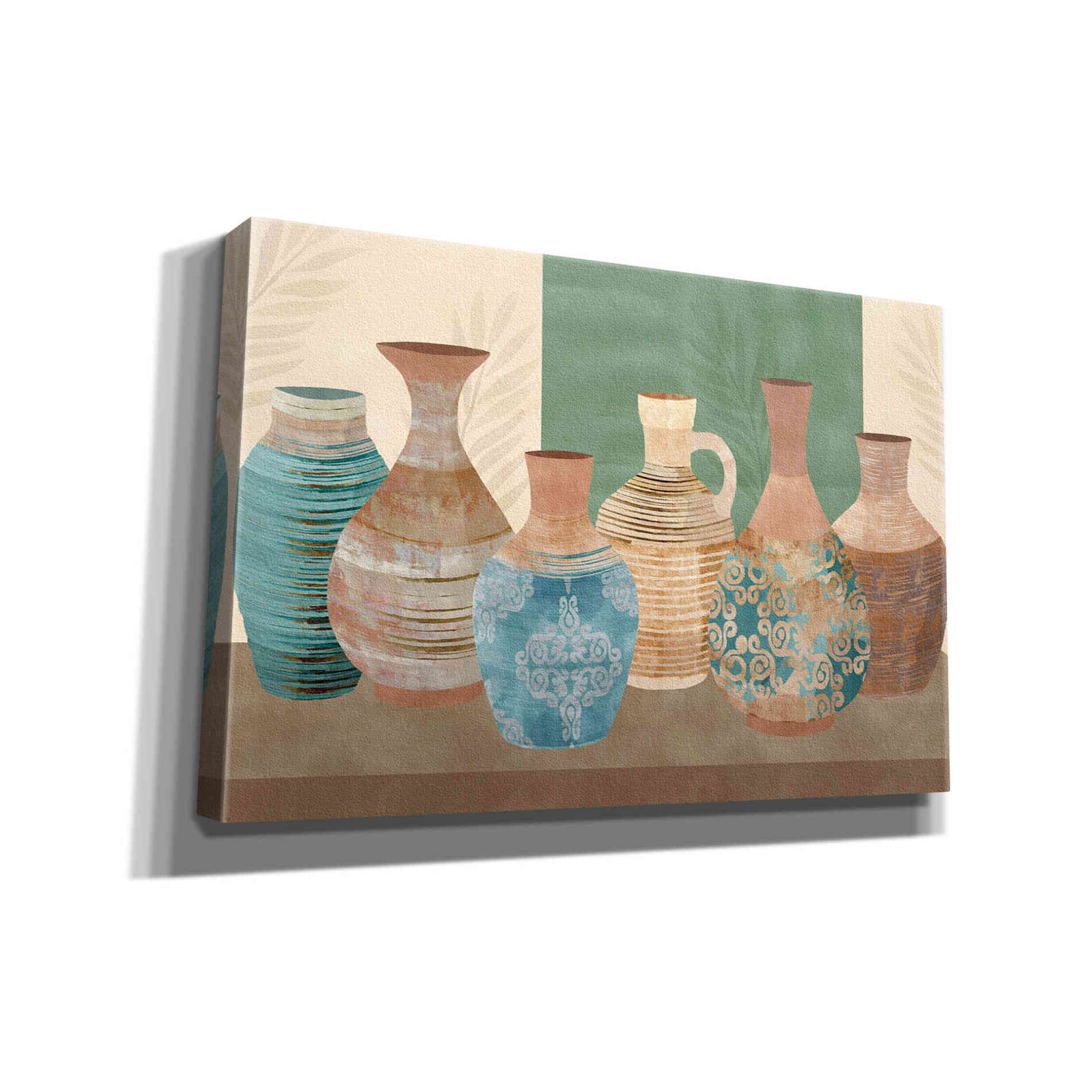 'Earthenwared Pots IV' by Flora Kouta Giclee Canvas Wall Art