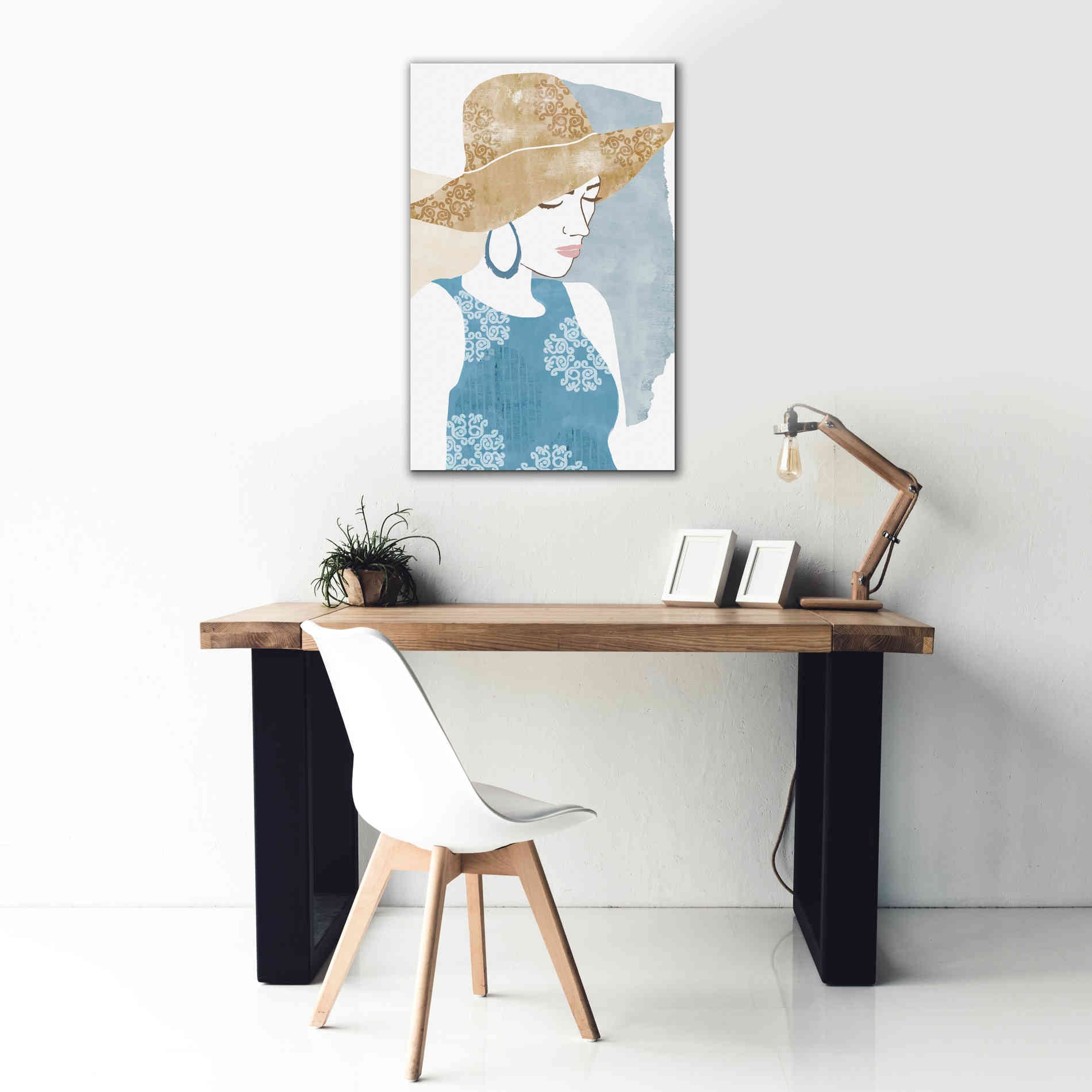 'Chapeau Boho I' by Flora Kouta Giclee Canvas Wall Art,26 x 40