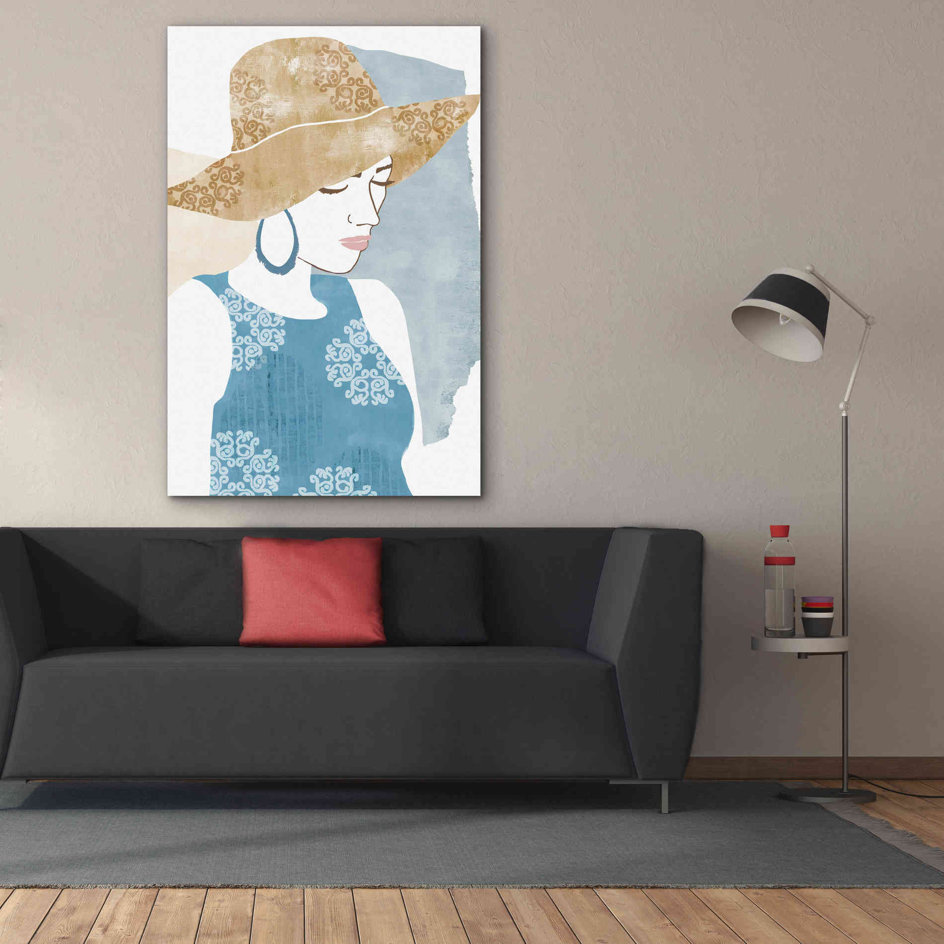'Chapeau Boho I' by Flora Kouta Giclee Canvas Wall Art,40 x 60