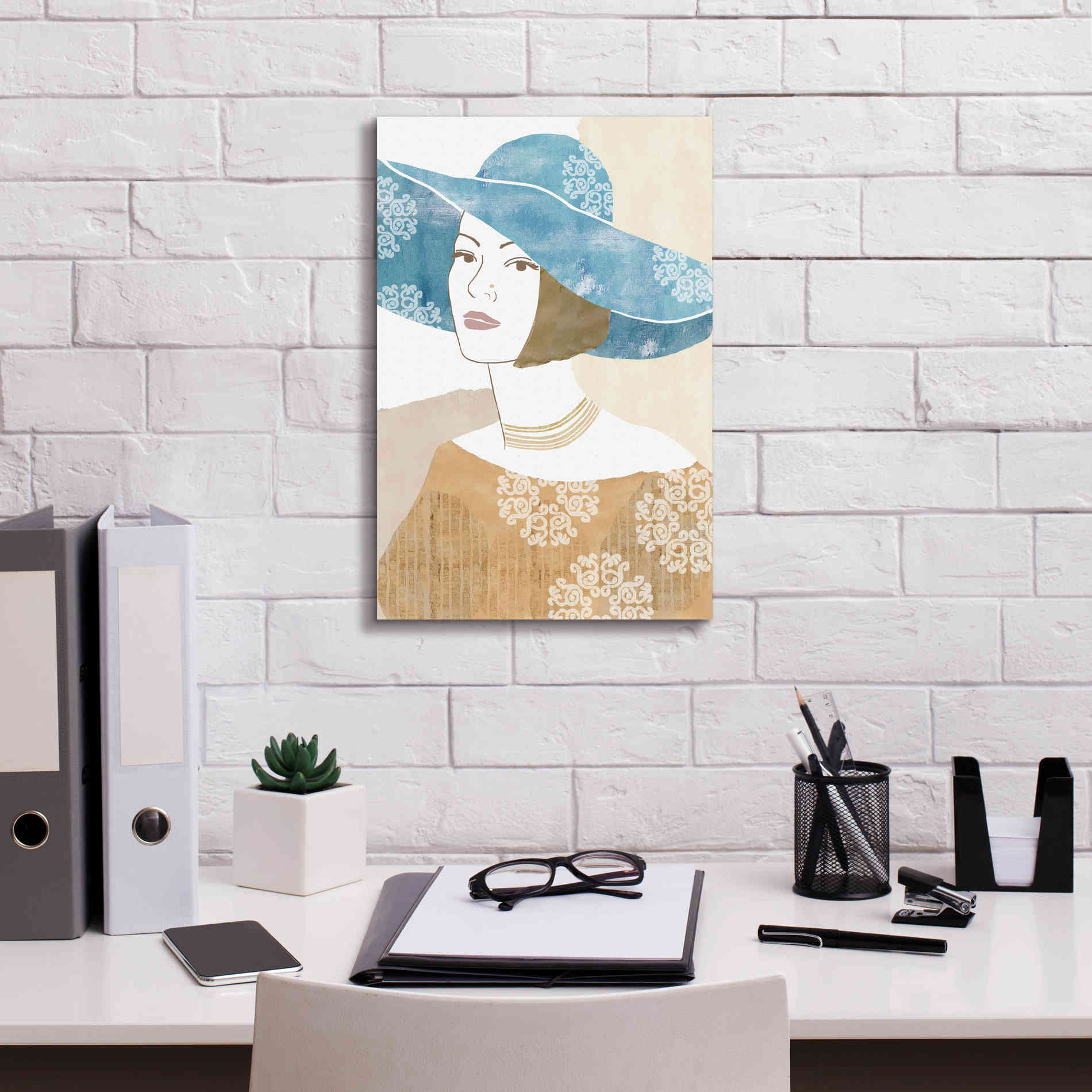 'Chapeau Boho II' by Flora Kouta Giclee Canvas Wall Art,12 x 18