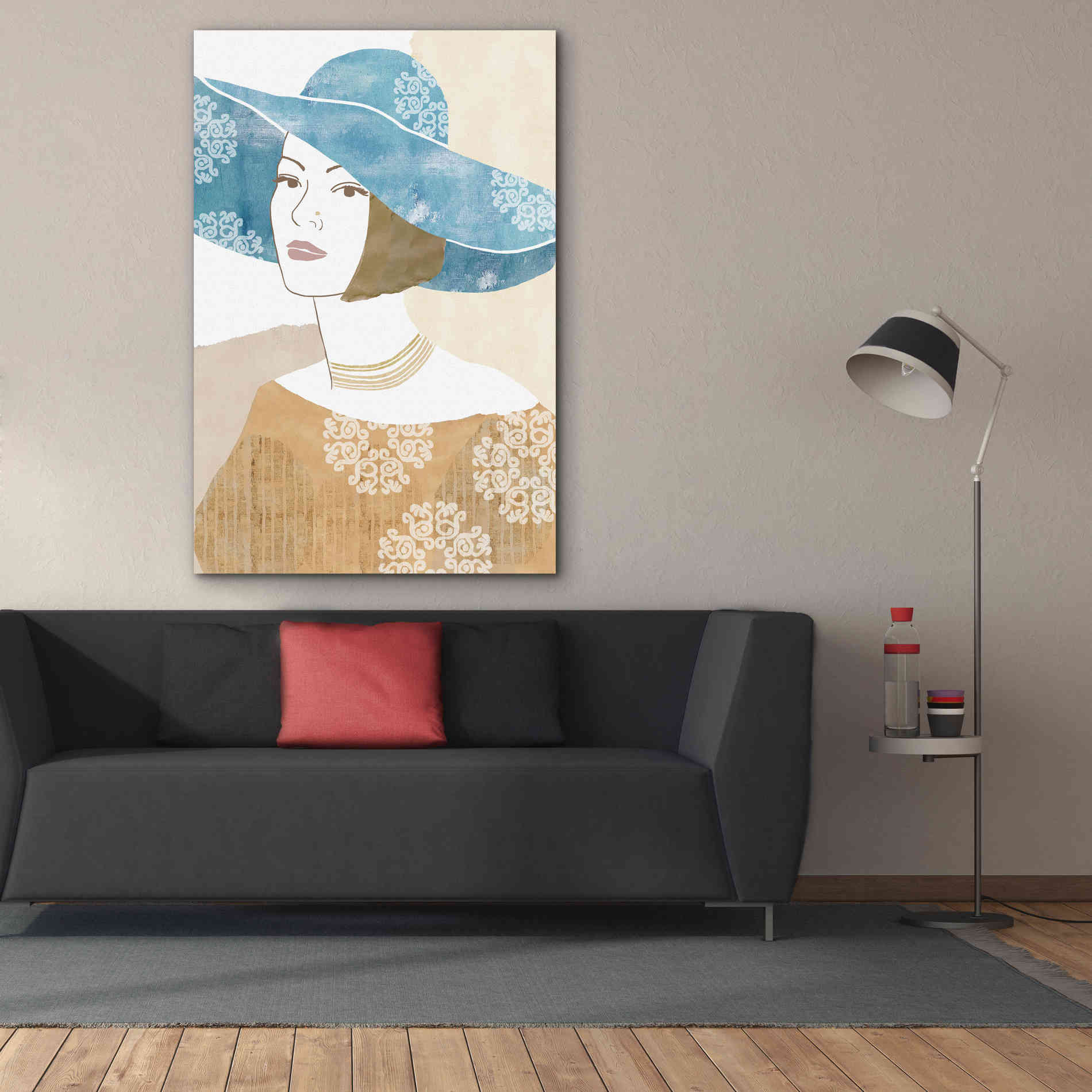 'Chapeau Boho II' by Flora Kouta Giclee Canvas Wall Art,40 x 60