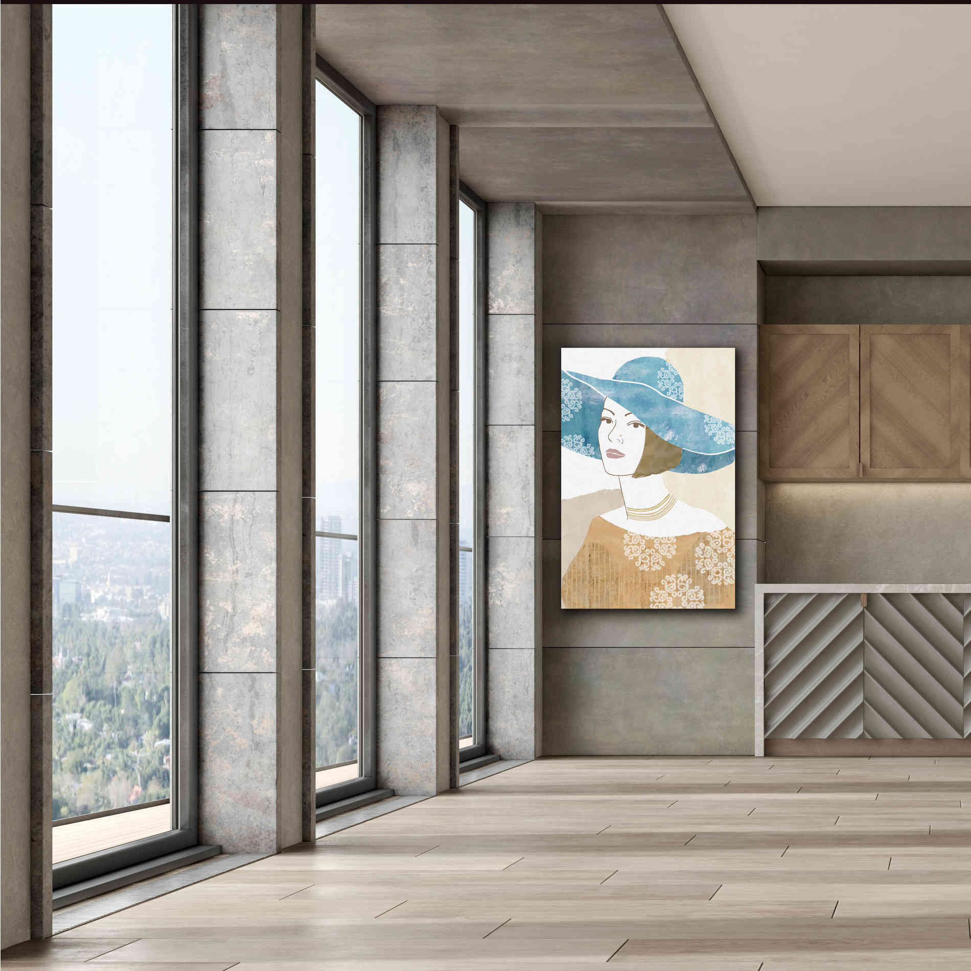 'Chapeau Boho II' by Flora Kouta Giclee Canvas Wall Art,40 x 60