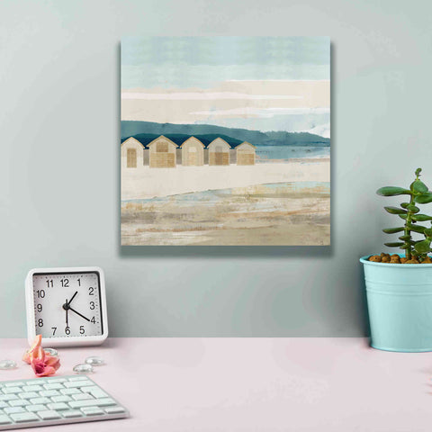 Image of 'Stone Bay Huts I' by Flora Kouta Giclee Canvas Wall Art,12 x 12