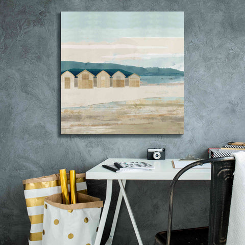 Image of 'Stone Bay Huts I' by Flora Kouta Giclee Canvas Wall Art,26 x 26