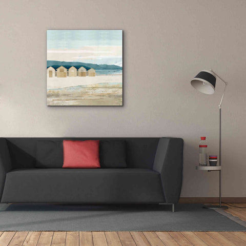 Image of 'Stone Bay Huts I' by Flora Kouta Giclee Canvas Wall Art,37 x 37