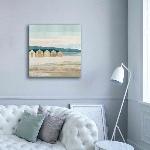 Image of 'Stone Bay Huts I' by Flora Kouta Giclee Canvas Wall Art,37 x 37