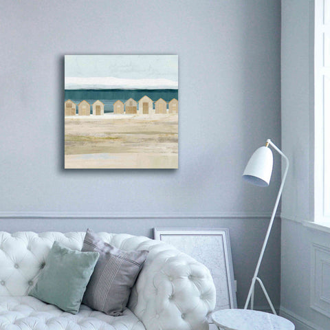 Image of 'Stone Bay Huts II' by Flora Kouta Giclee Canvas Wall Art,37 x 37