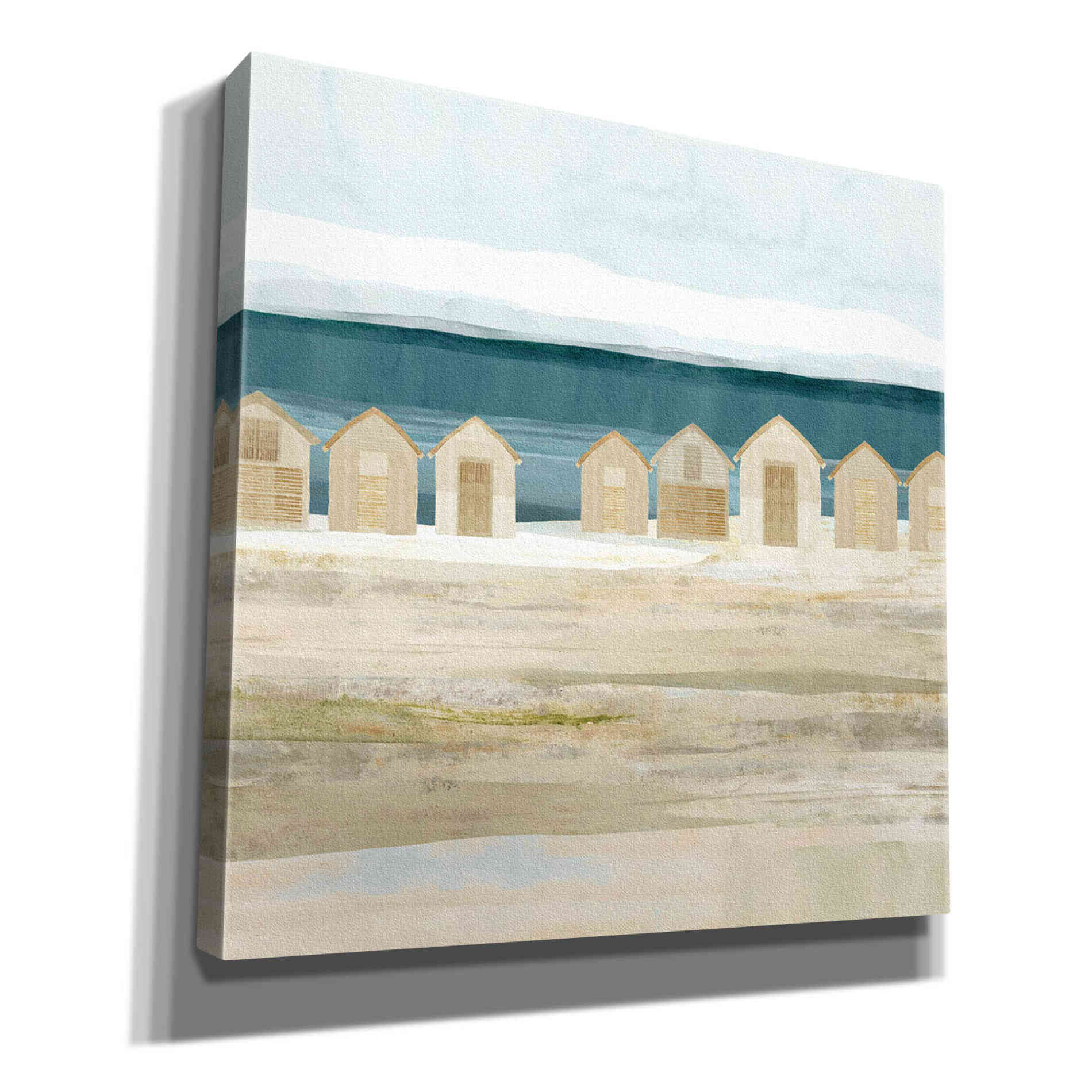 'Stone Bay Huts II' by Flora Kouta Giclee Canvas Wall Art