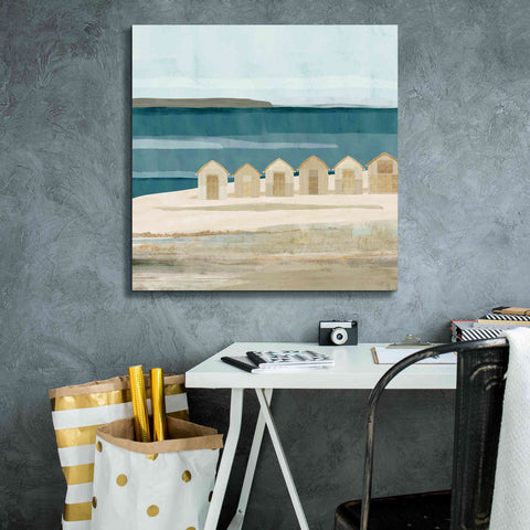 Image of 'Stone Bay Huts III' by Flora Kouta Giclee Canvas Wall Art,26 x 26