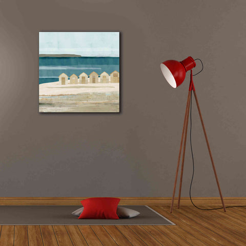 Image of 'Stone Bay Huts III' by Flora Kouta Giclee Canvas Wall Art,26 x 26