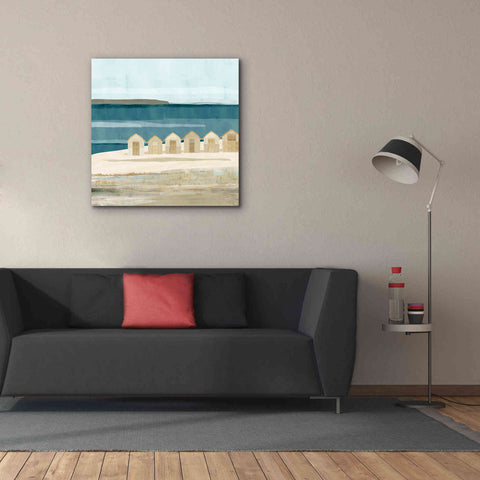 Image of 'Stone Bay Huts III' by Flora Kouta Giclee Canvas Wall Art,37 x 37