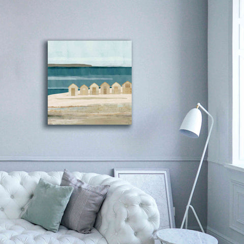 Image of 'Stone Bay Huts III' by Flora Kouta Giclee Canvas Wall Art,37 x 37