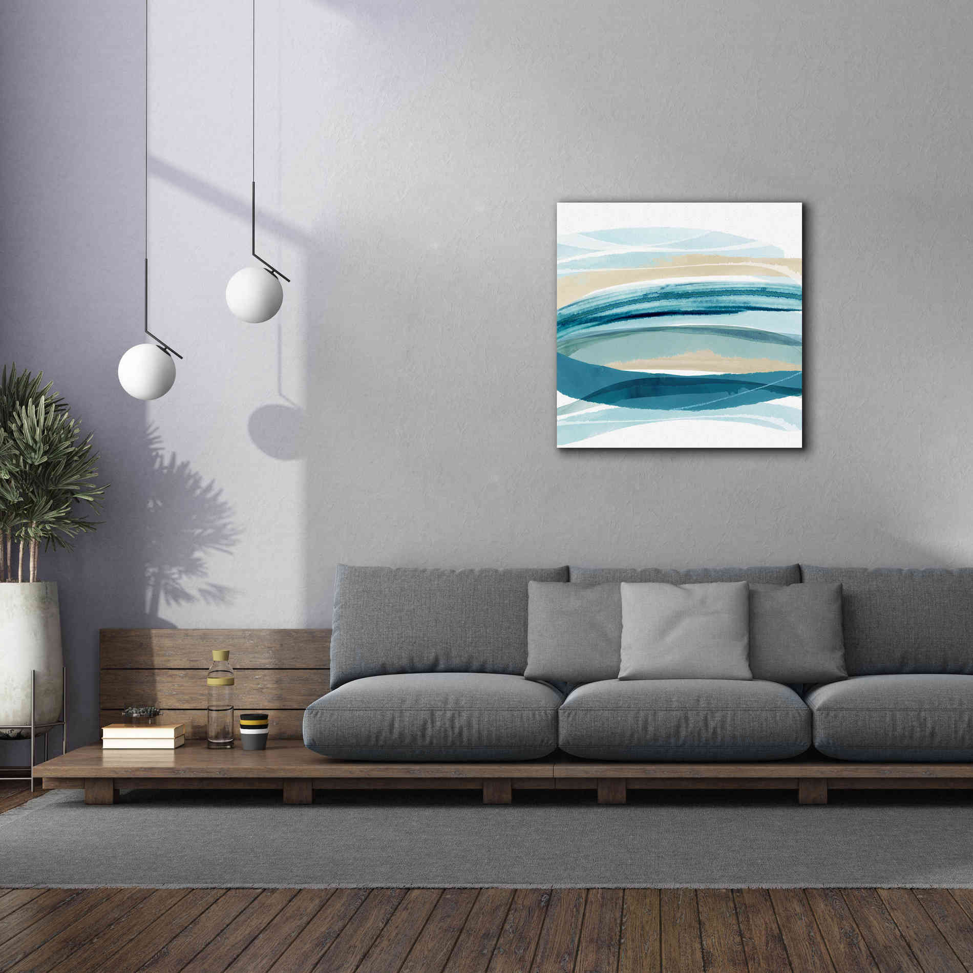 'Cirrus Flow I' by Flora Kouta Giclee Canvas Wall Art,37 x 37
