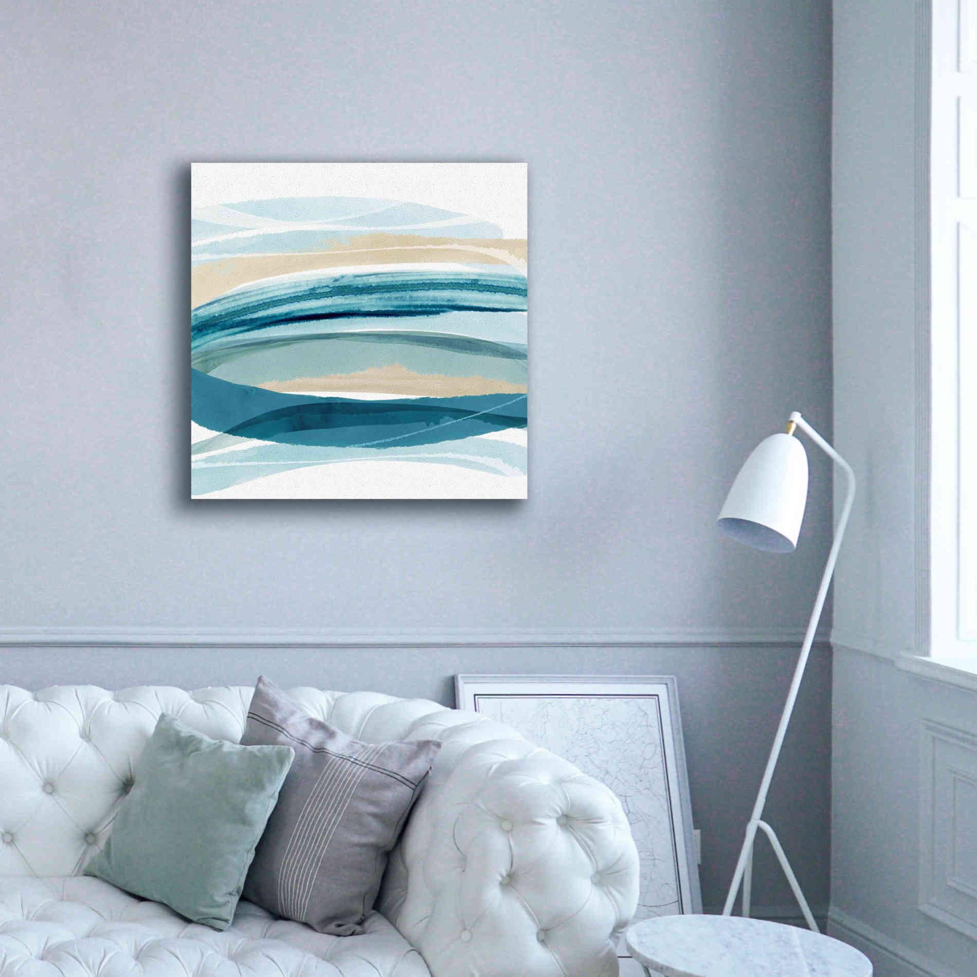 'Cirrus Flow I' by Flora Kouta Giclee Canvas Wall Art,37 x 37