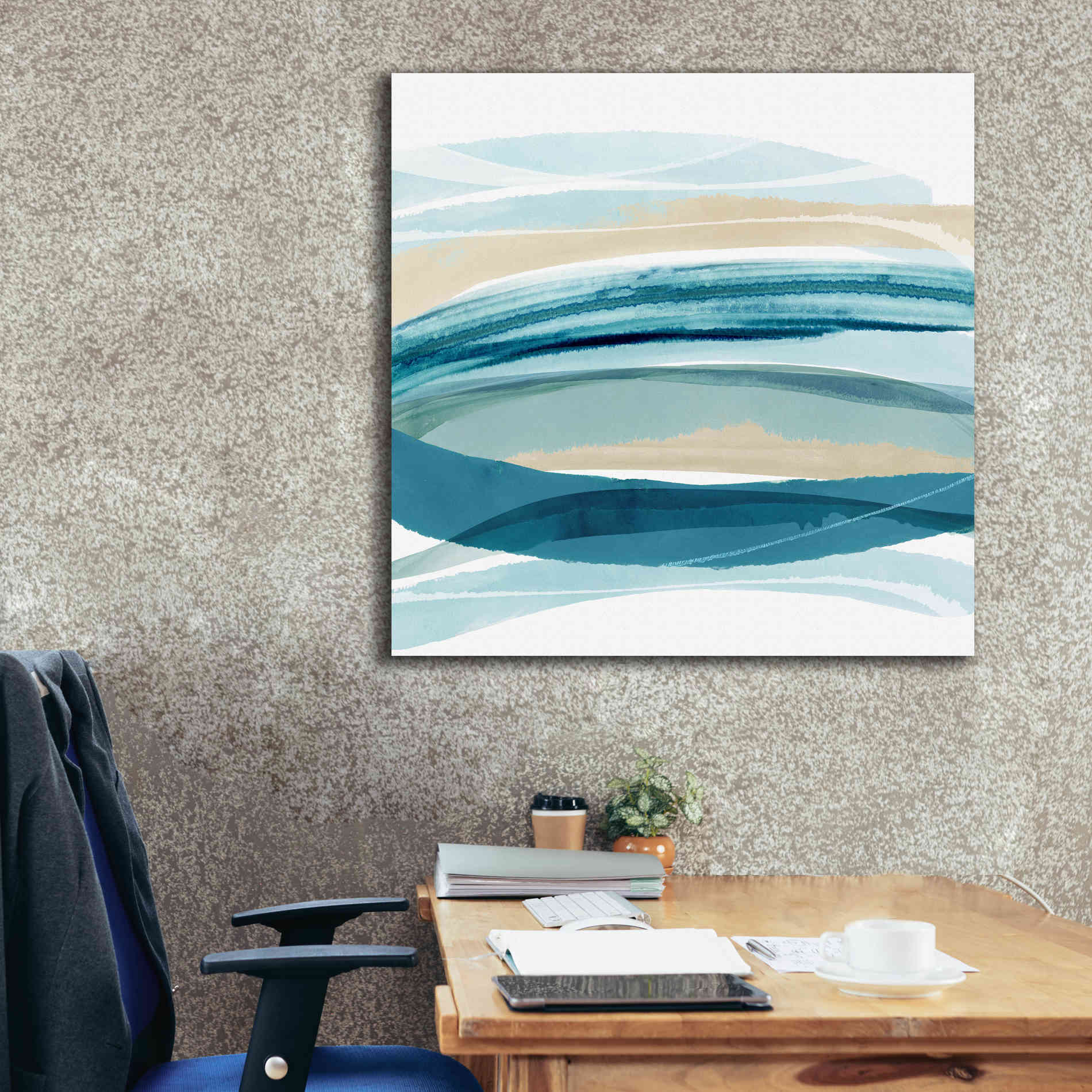 'Cirrus Flow I' by Flora Kouta Giclee Canvas Wall Art,37 x 37