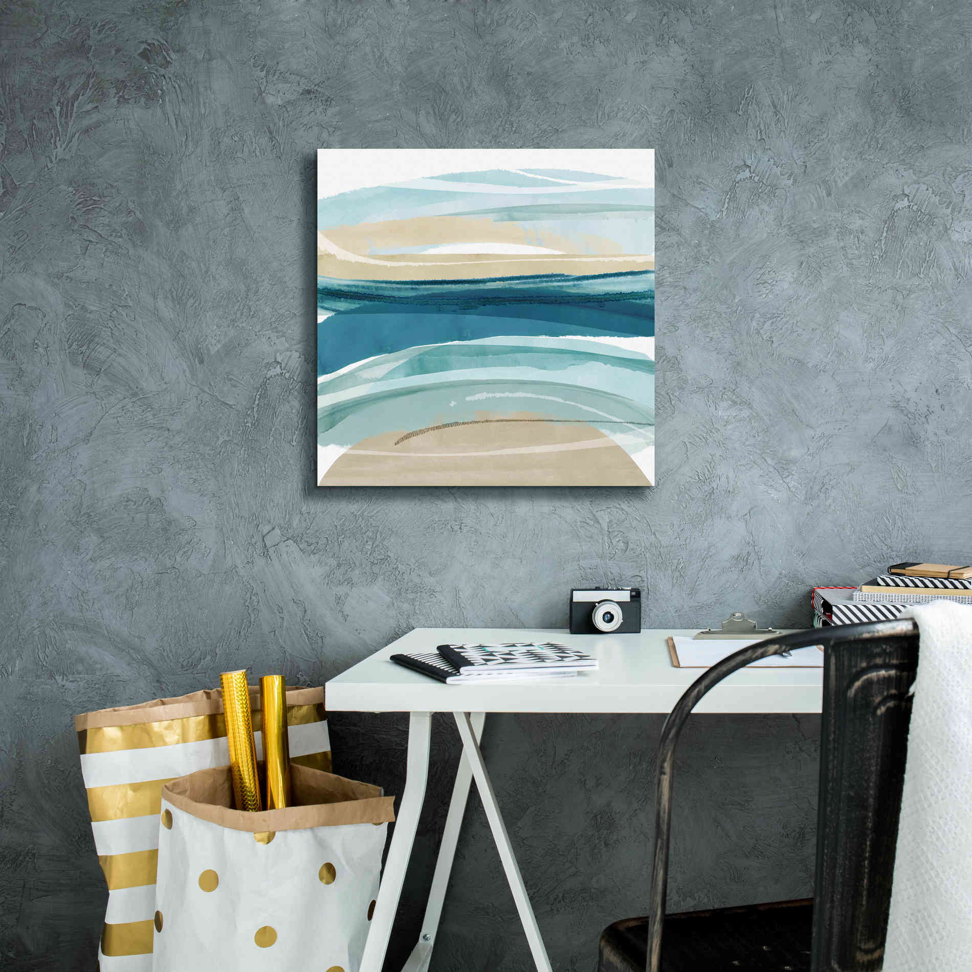 'Cirrus Flow II' by Flora Kouta Giclee Canvas Wall Art,18 x 18