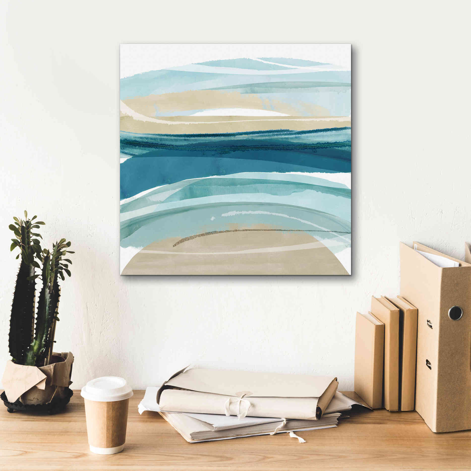 'Cirrus Flow II' by Flora Kouta Giclee Canvas Wall Art,18 x 18