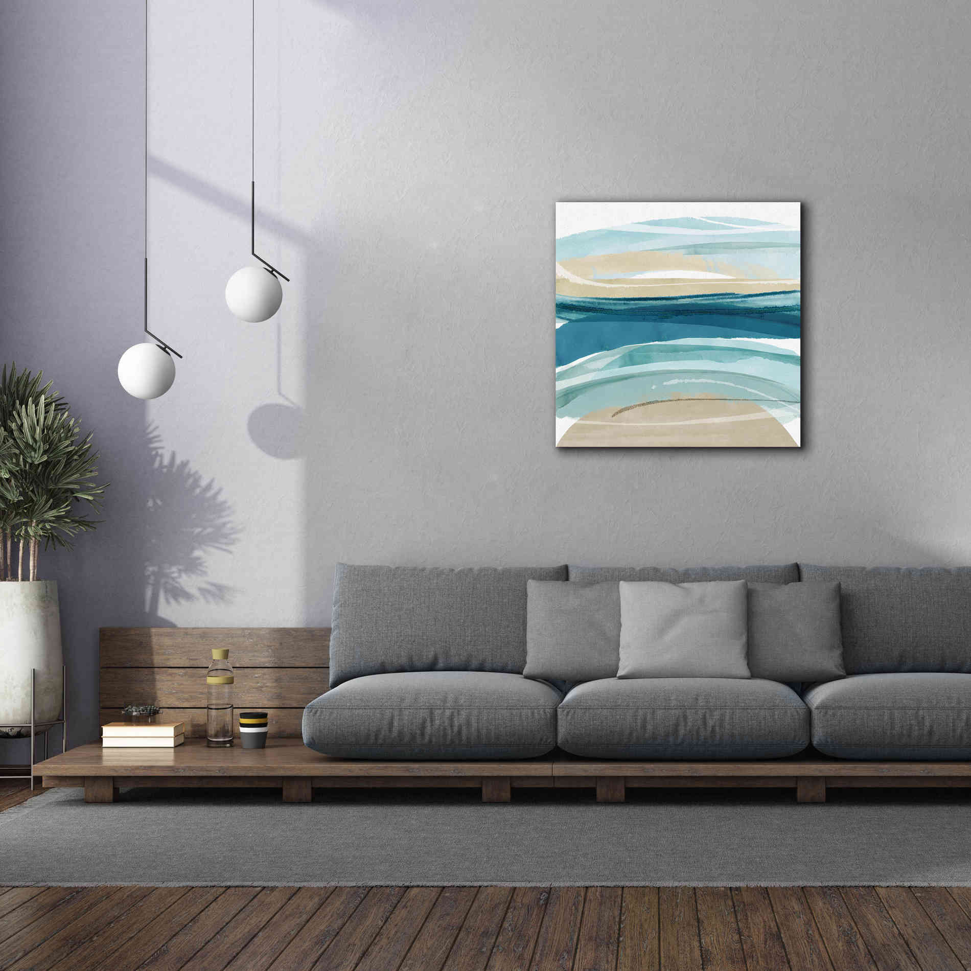 'Cirrus Flow II' by Flora Kouta Giclee Canvas Wall Art,37 x 37