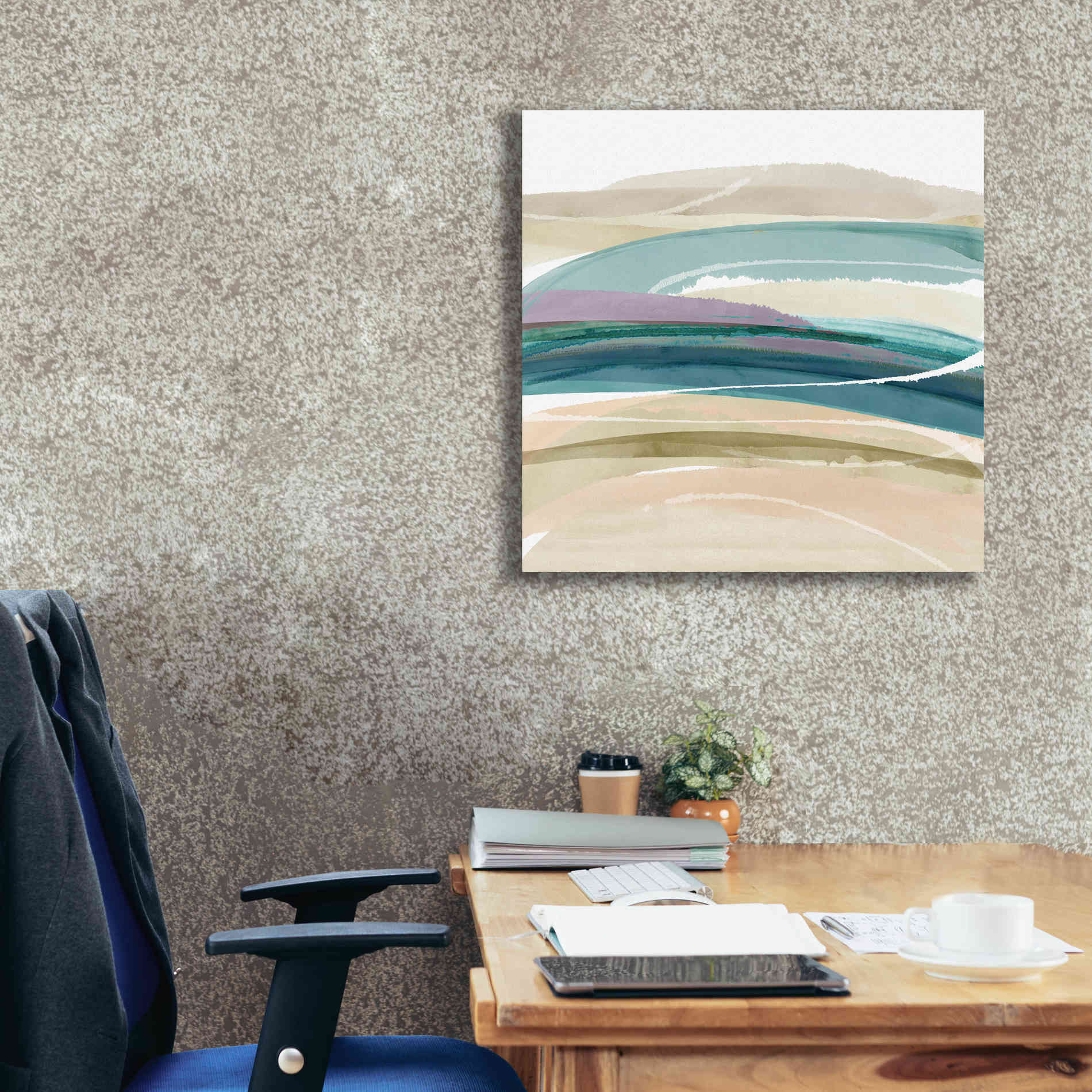 'Cirrus Flow III' by Flora Kouta Giclee Canvas Wall Art,26 x 26