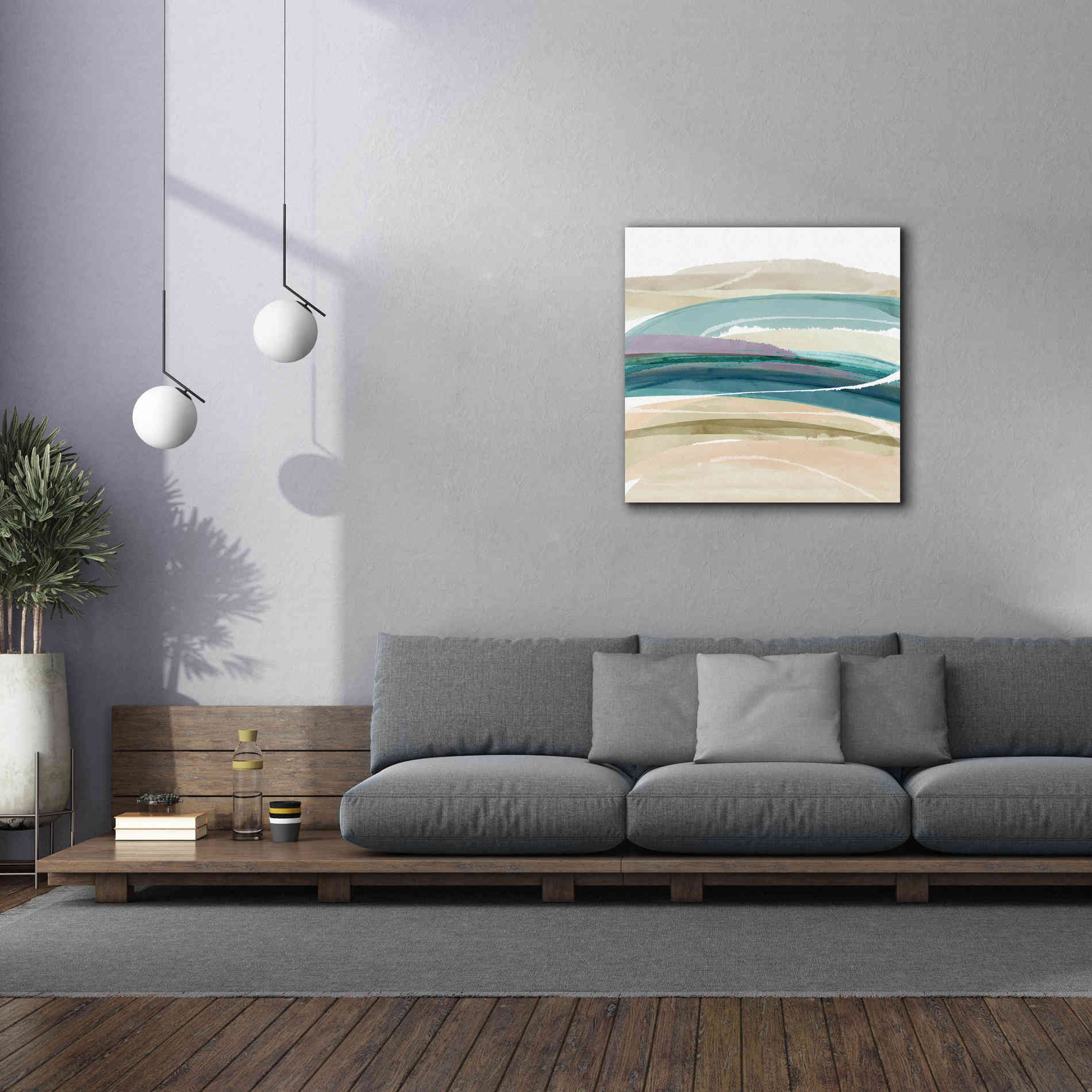 'Cirrus Flow III' by Flora Kouta Giclee Canvas Wall Art,37 x 37