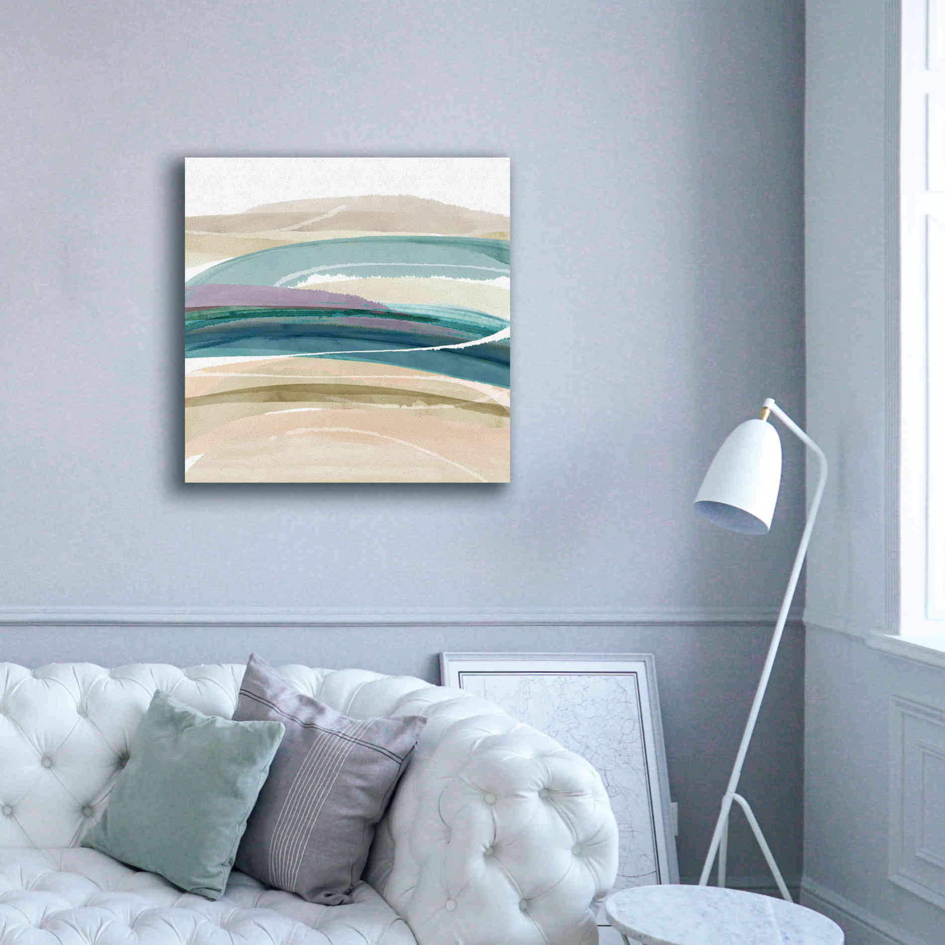 'Cirrus Flow III' by Flora Kouta Giclee Canvas Wall Art,37 x 37