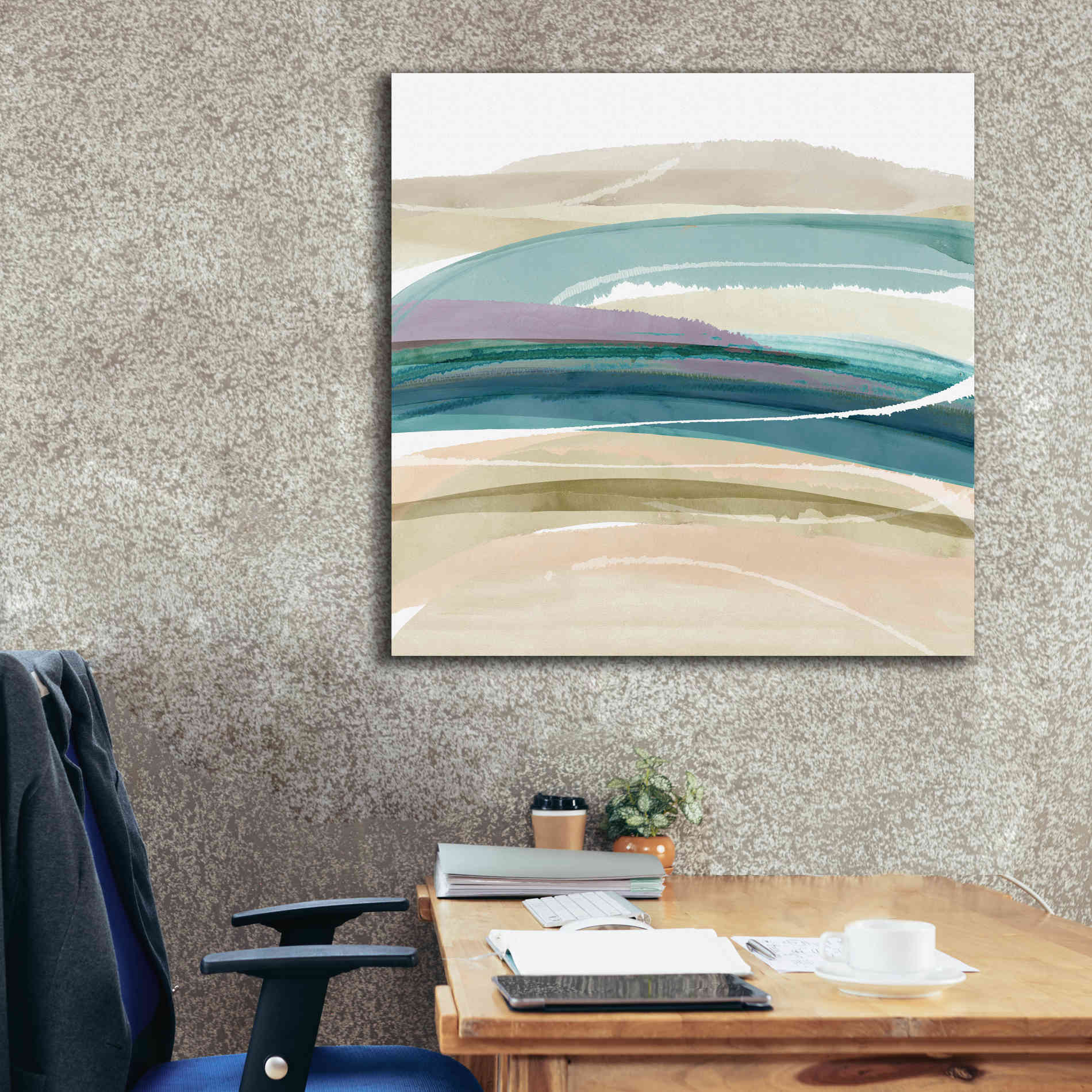 'Cirrus Flow III' by Flora Kouta Giclee Canvas Wall Art,37 x 37