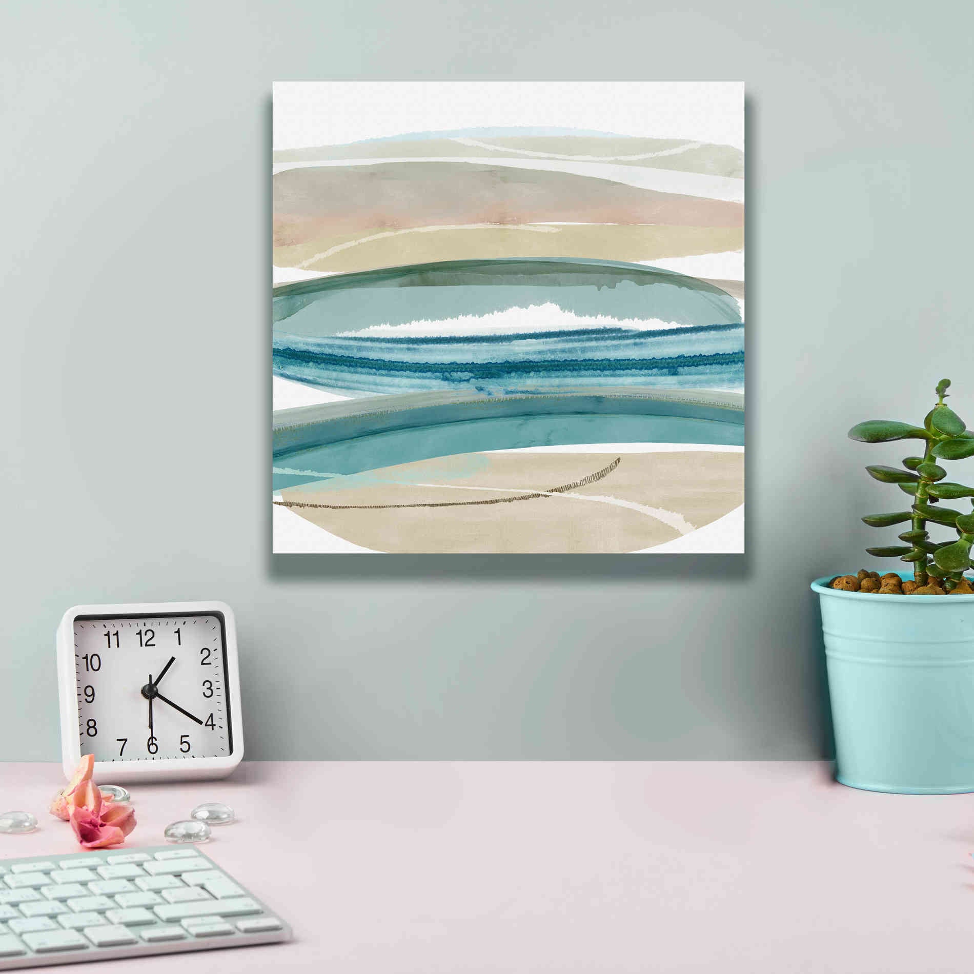 'Cirrus Flow IV' by Flora Kouta Giclee Canvas Wall Art,12 x 12