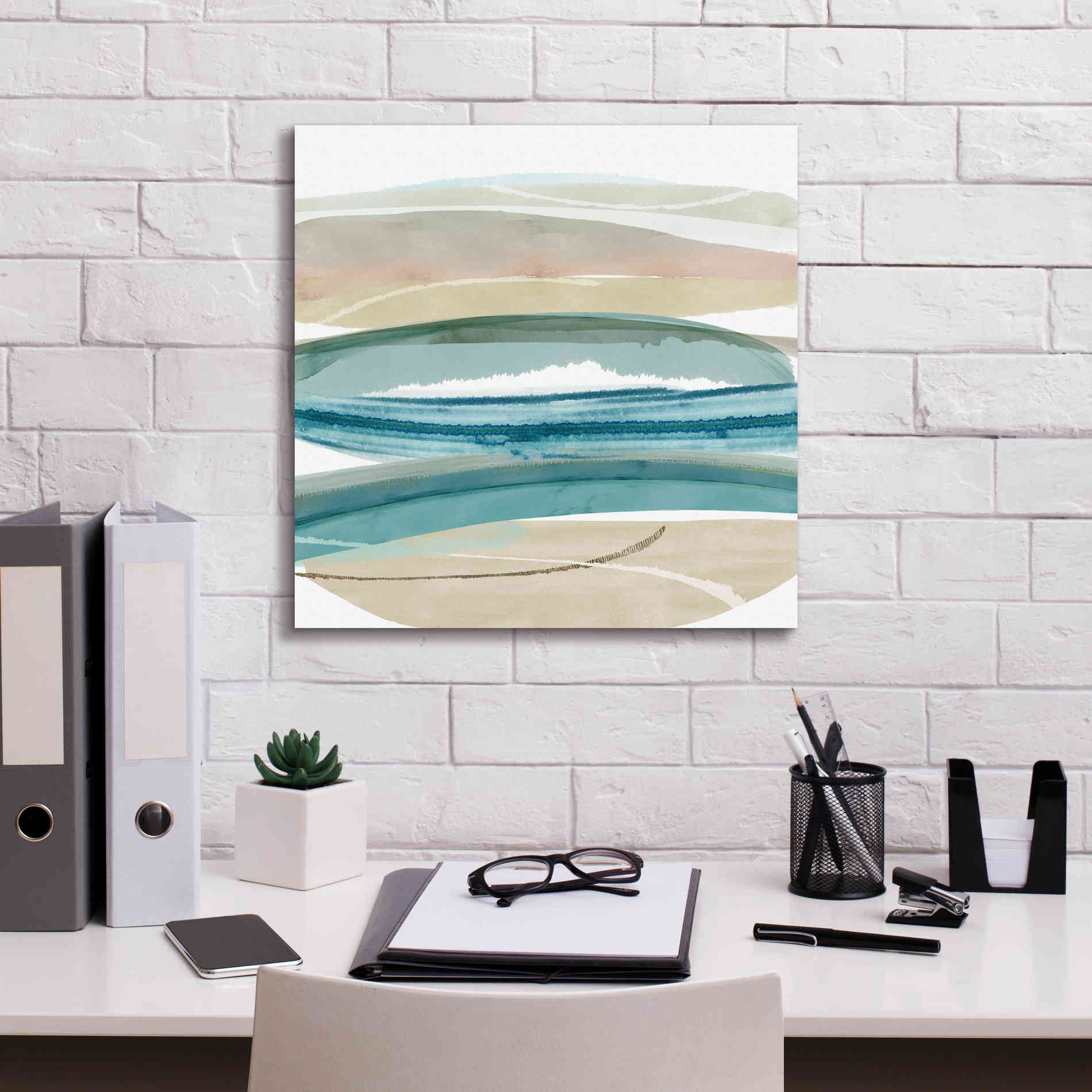 'Cirrus Flow IV' by Flora Kouta Giclee Canvas Wall Art,18 x 18