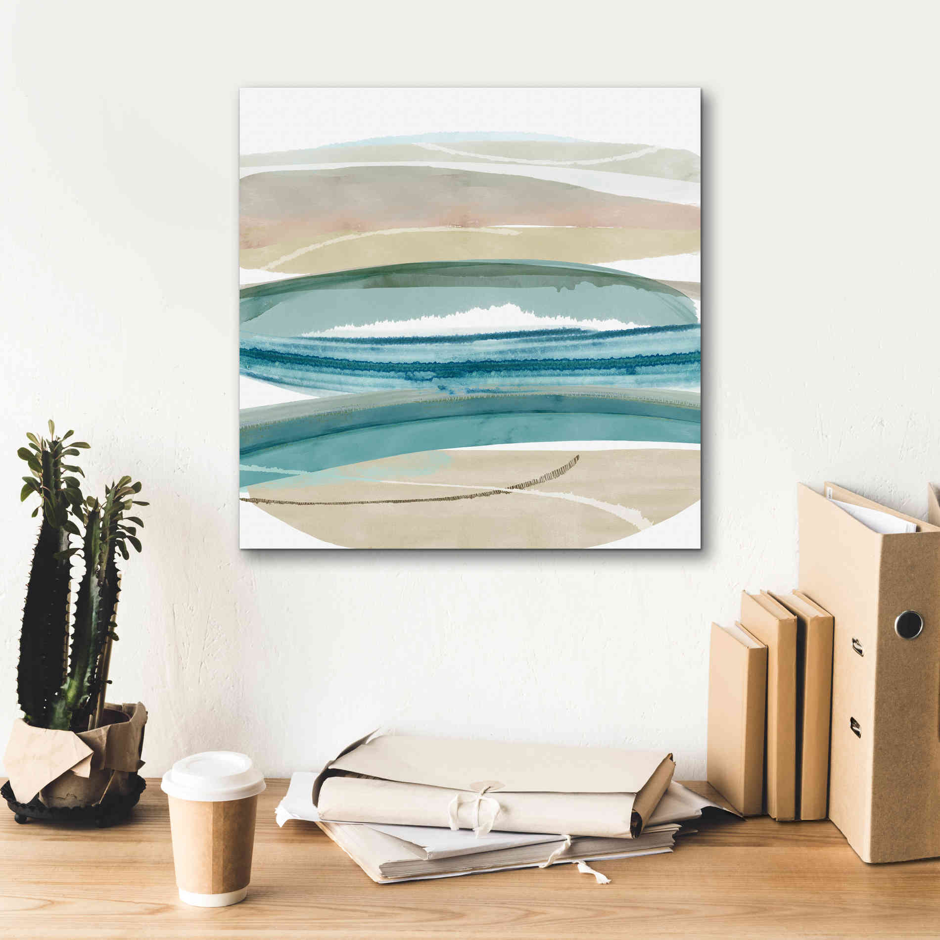 'Cirrus Flow IV' by Flora Kouta Giclee Canvas Wall Art,18 x 18