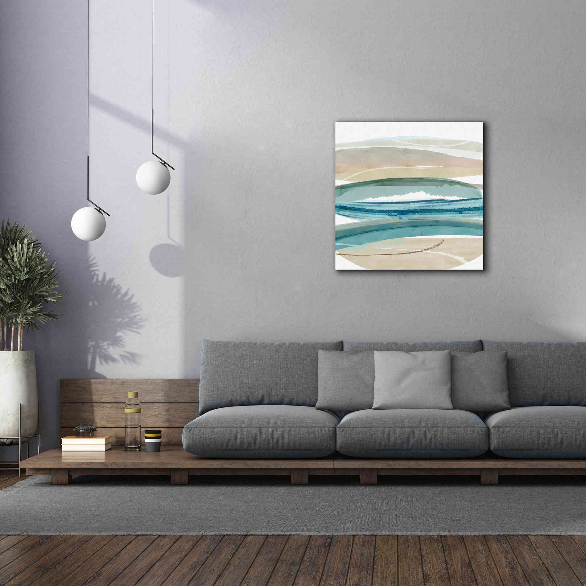 'Cirrus Flow IV' by Flora Kouta Giclee Canvas Wall Art,37 x 37