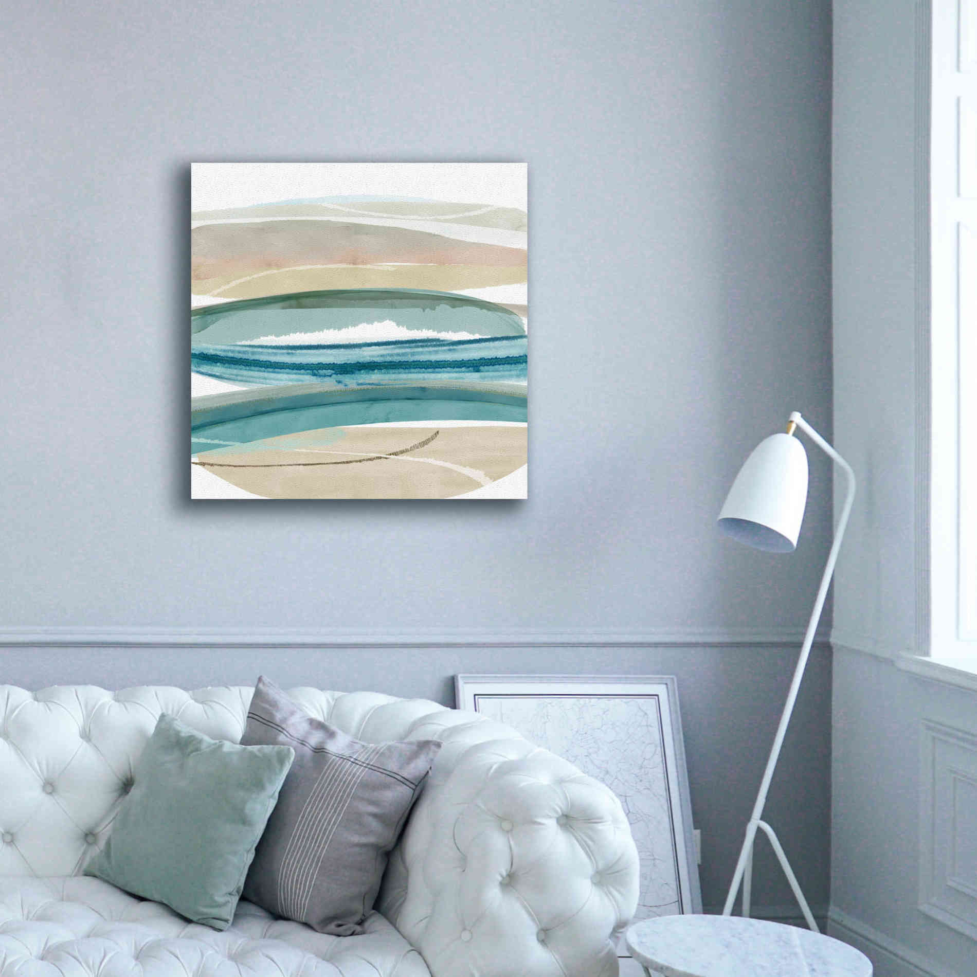 'Cirrus Flow IV' by Flora Kouta Giclee Canvas Wall Art,37 x 37