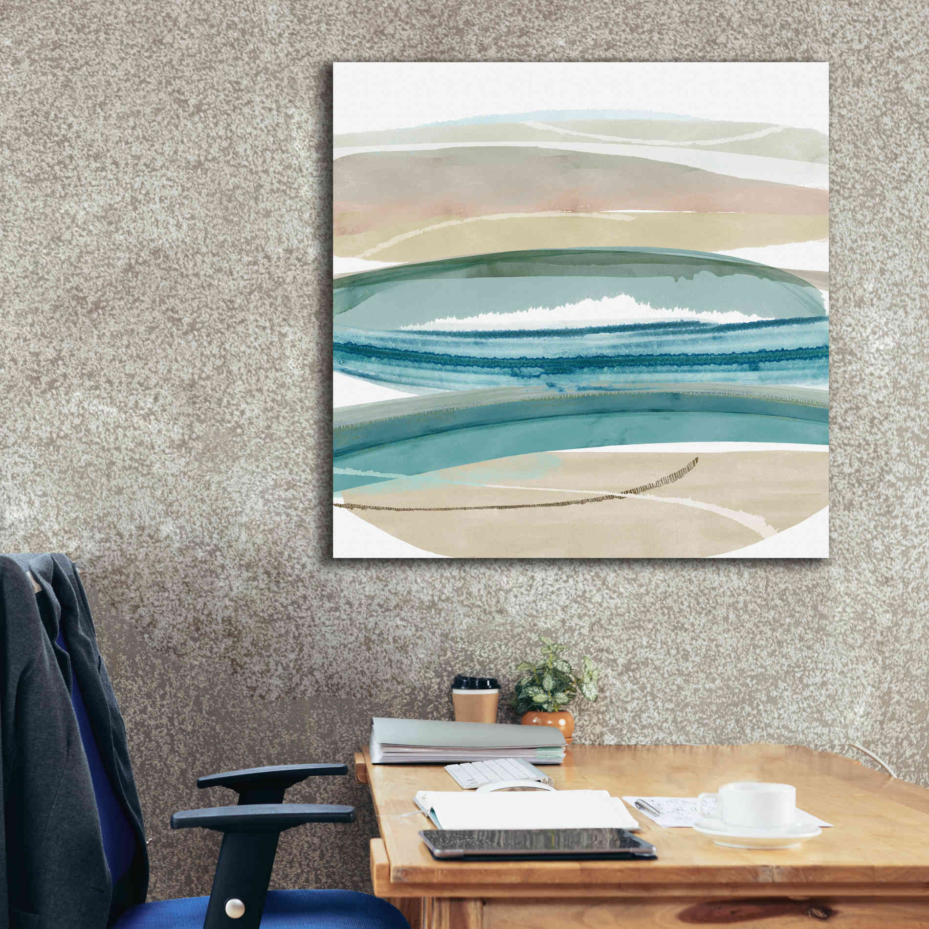 'Cirrus Flow IV' by Flora Kouta Giclee Canvas Wall Art,37 x 37