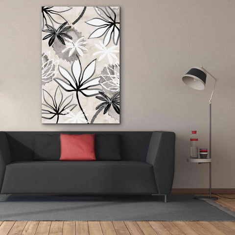 Image of 'Monochrome Flowers I' by Flora Kouta Giclee Canvas Wall Art,40 x 60