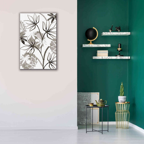 Image of 'Monochrome Flowers III' by Flora Kouta Giclee Canvas Wall Art,26 x 40