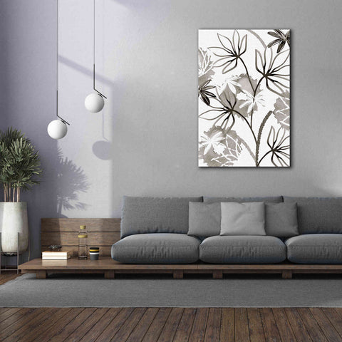 Image of 'Monochrome Flowers III' by Flora Kouta Giclee Canvas Wall Art,40 x 60