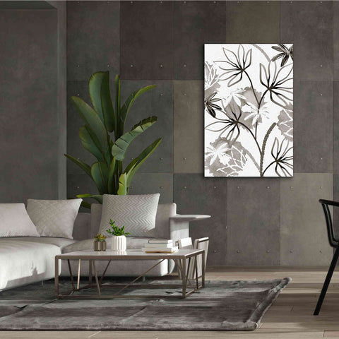 Image of 'Monochrome Flowers III' by Flora Kouta Giclee Canvas Wall Art,40 x 60