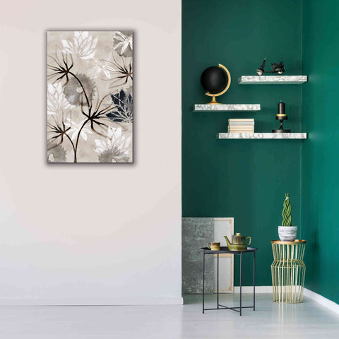 Image of 'Monochrome Flowers V' by Flora Kouta Giclee Canvas Wall Art,26 x 40