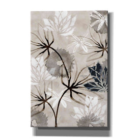'Monochrome Flowers V' by Flora Kouta Giclee Canvas Wall Art