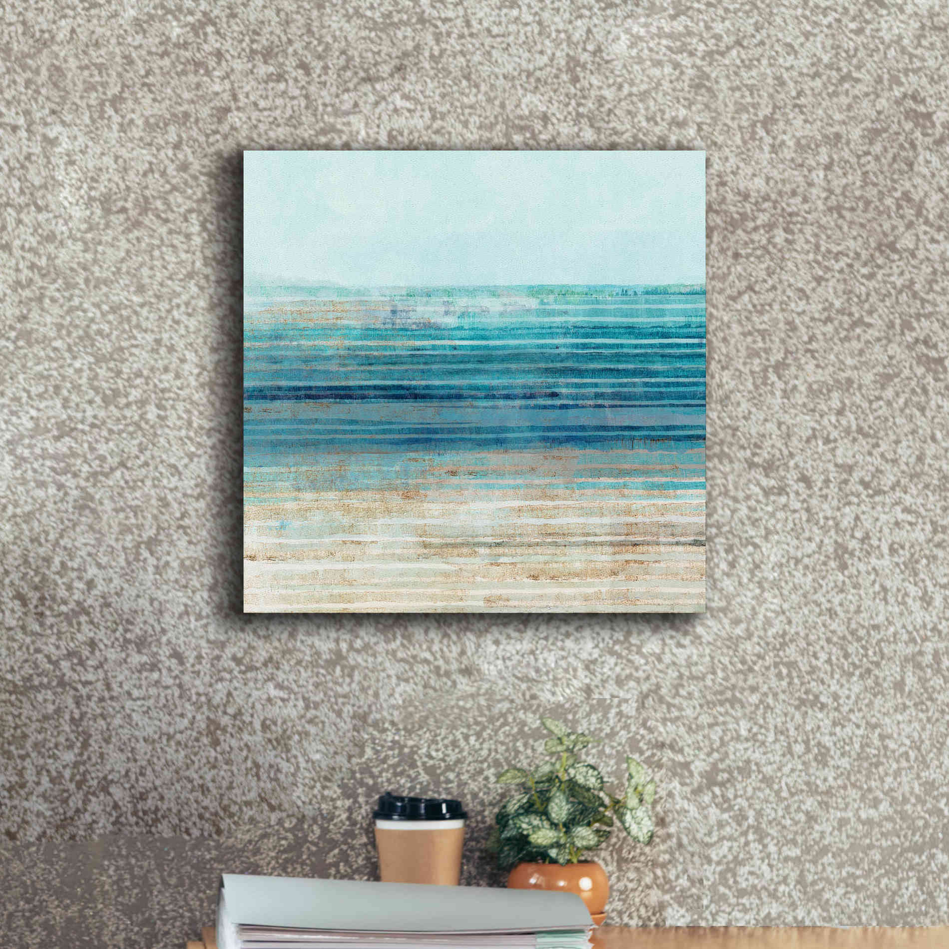 'Ocean Daydream I' by Flora Kouta Giclee Canvas Wall Art,18 x 18