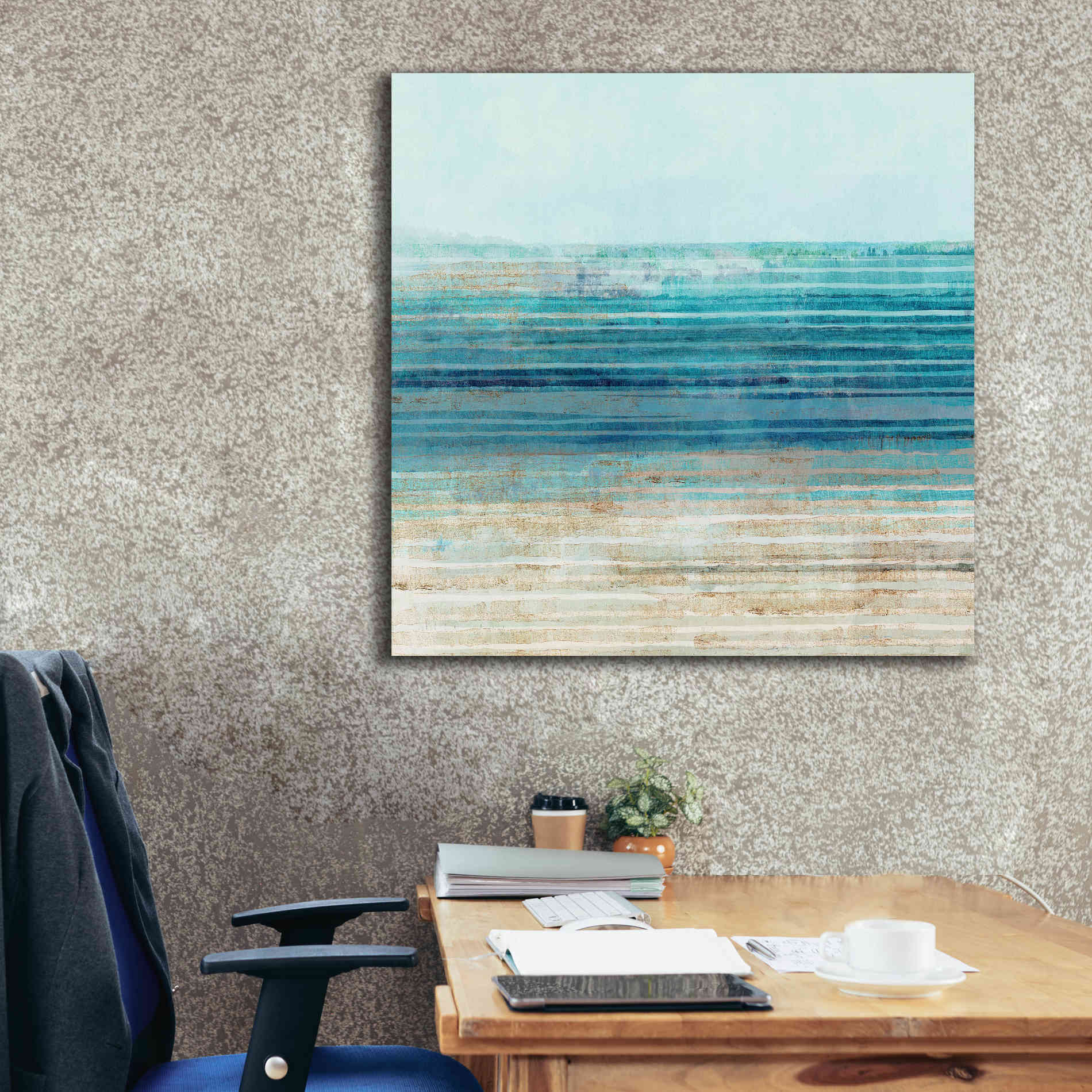 'Ocean Daydream I' by Flora Kouta Giclee Canvas Wall Art,37 x 37