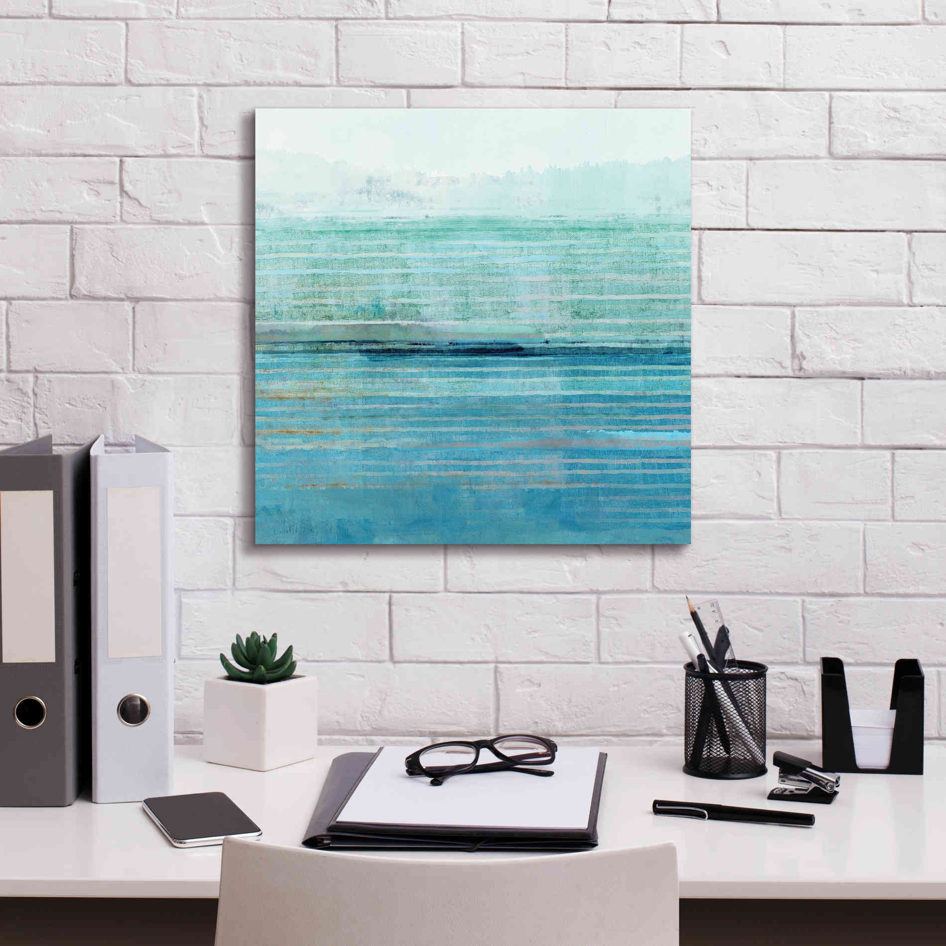 'Ocean Daydream II' by Flora Kouta Giclee Canvas Wall Art,18 x 18