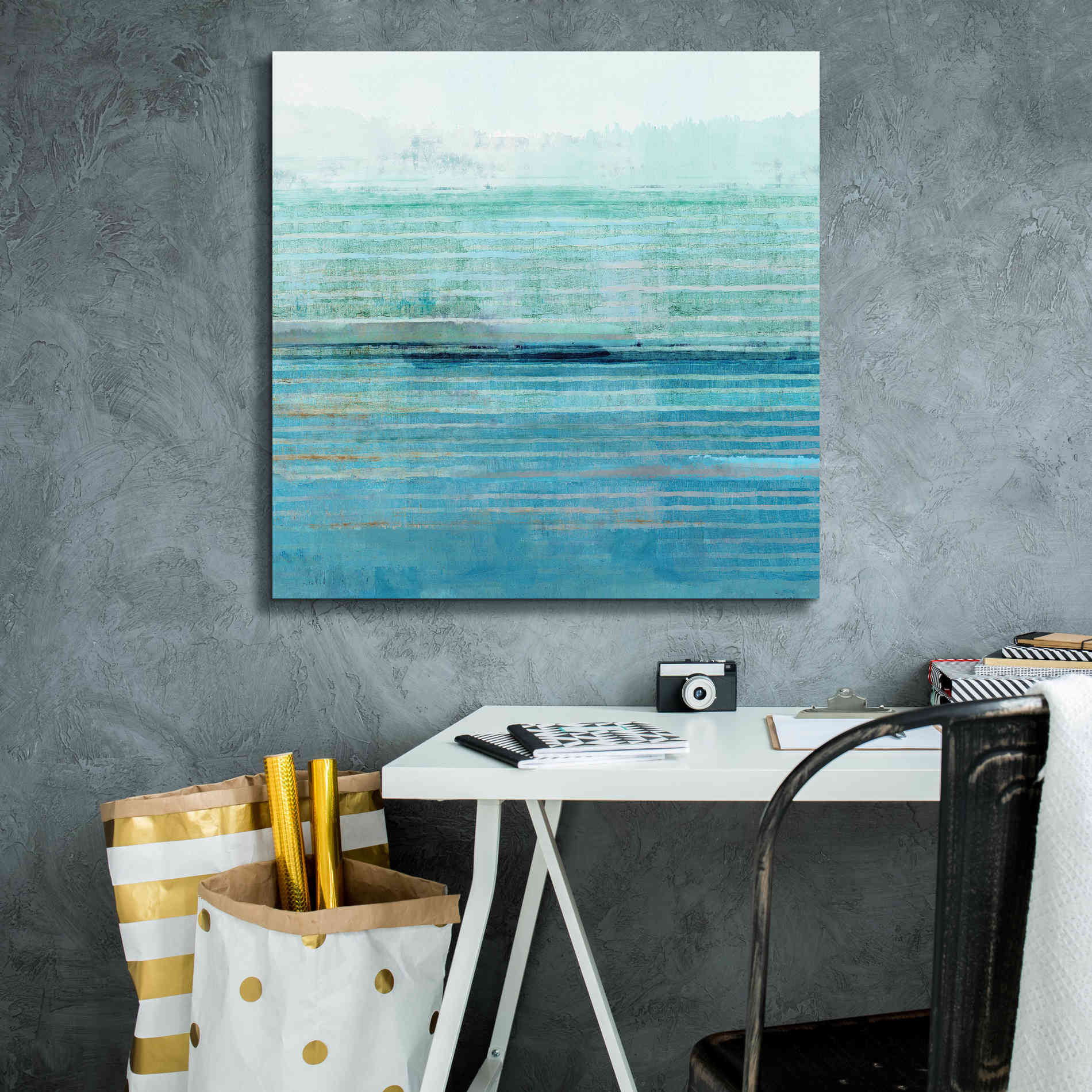 'Ocean Daydream II' by Flora Kouta Giclee Canvas Wall Art,26 x 26