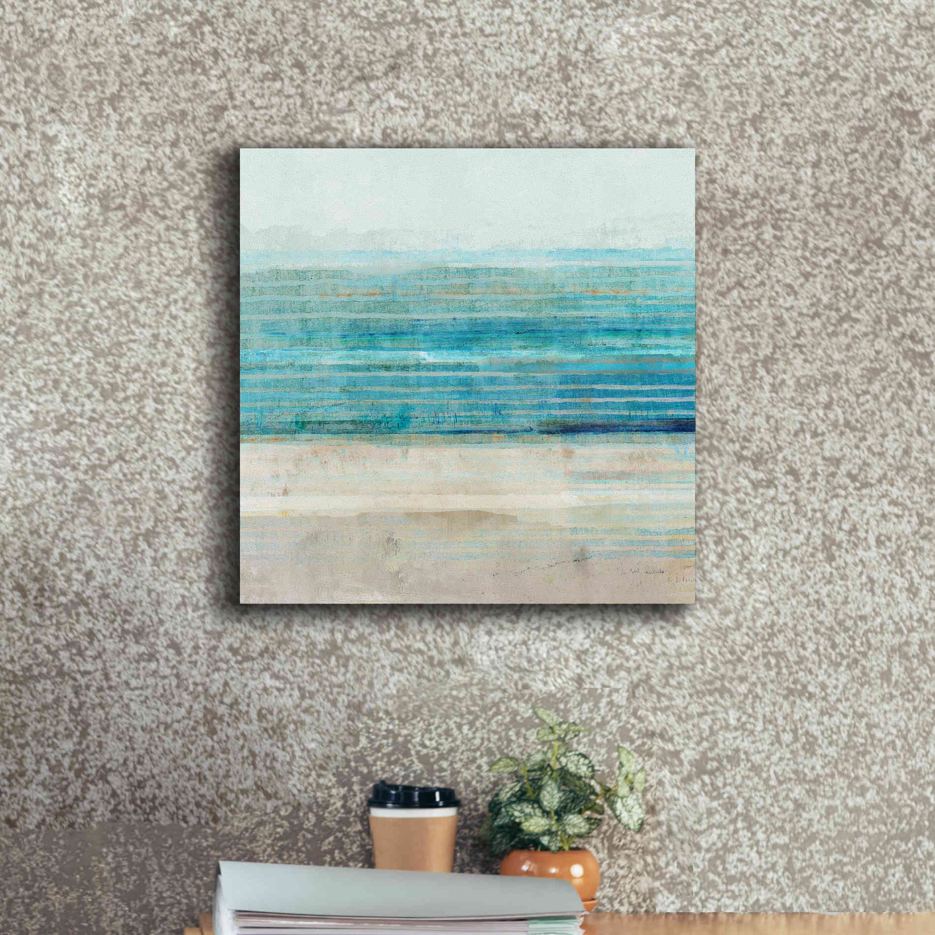 'Ocean Daydream III' by Flora Kouta Giclee Canvas Wall Art,18 x 18