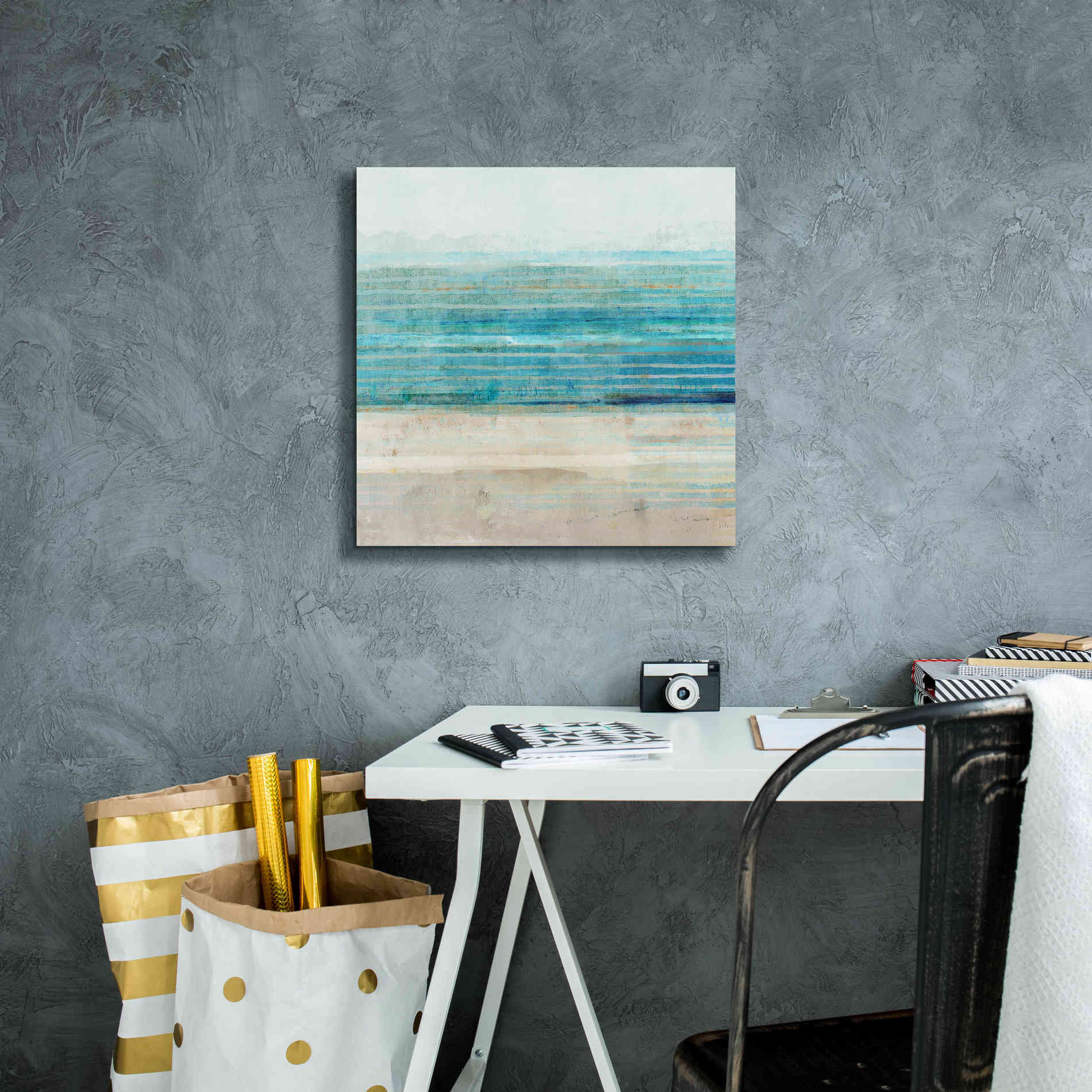 'Ocean Daydream III' by Flora Kouta Giclee Canvas Wall Art,18 x 18