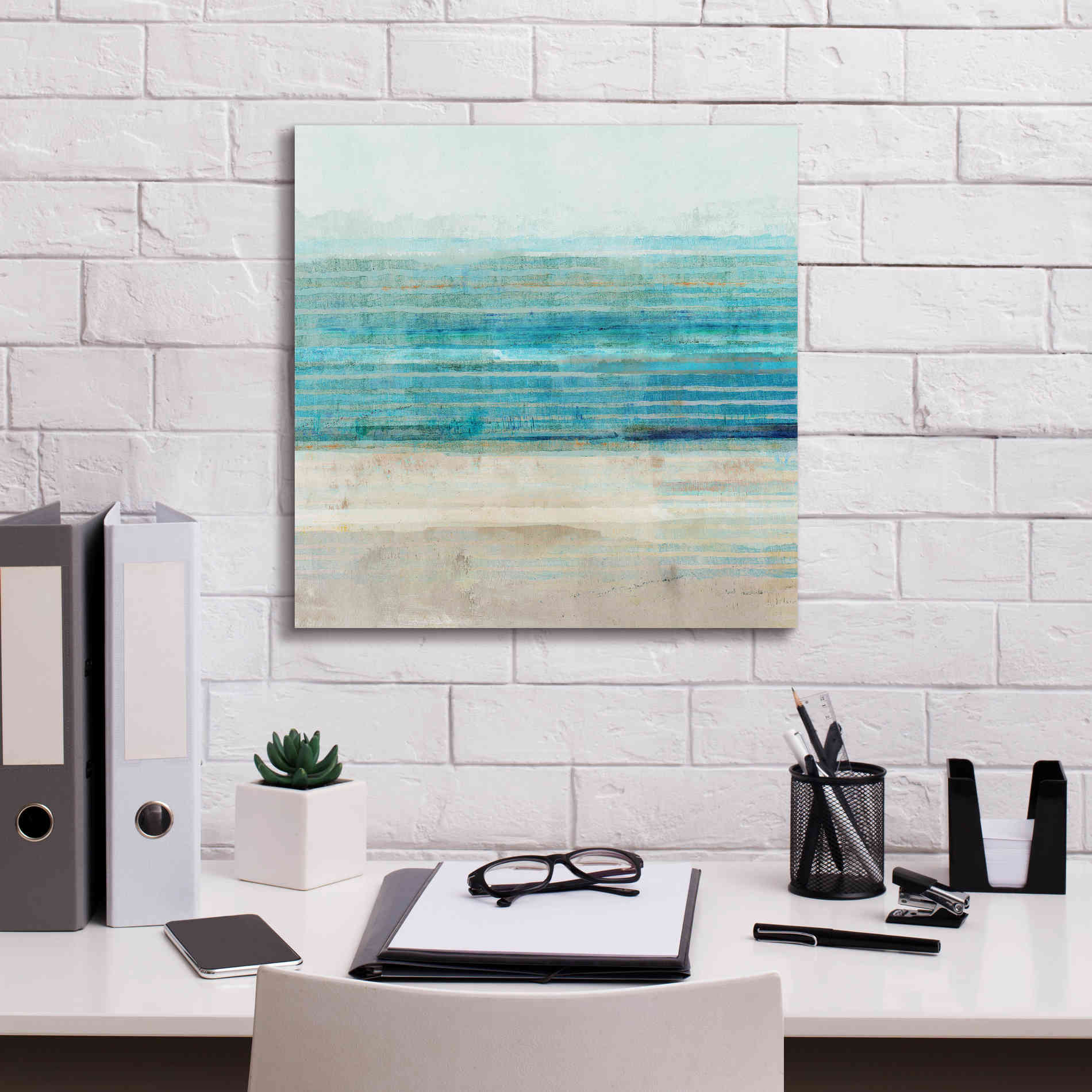 'Ocean Daydream III' by Flora Kouta Giclee Canvas Wall Art,18 x 18