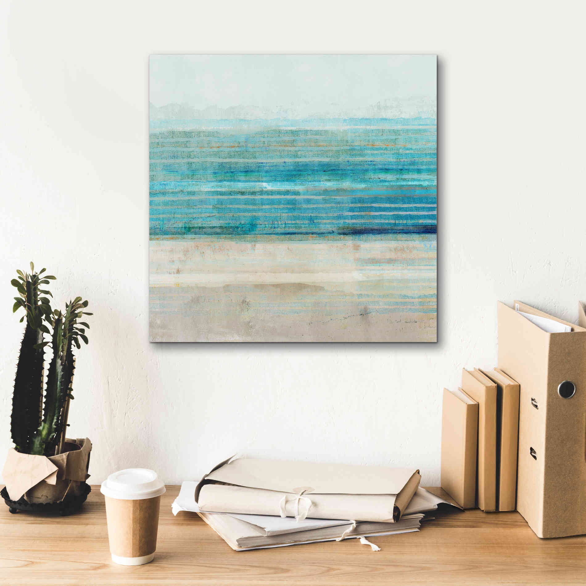 'Ocean Daydream III' by Flora Kouta Giclee Canvas Wall Art,18 x 18