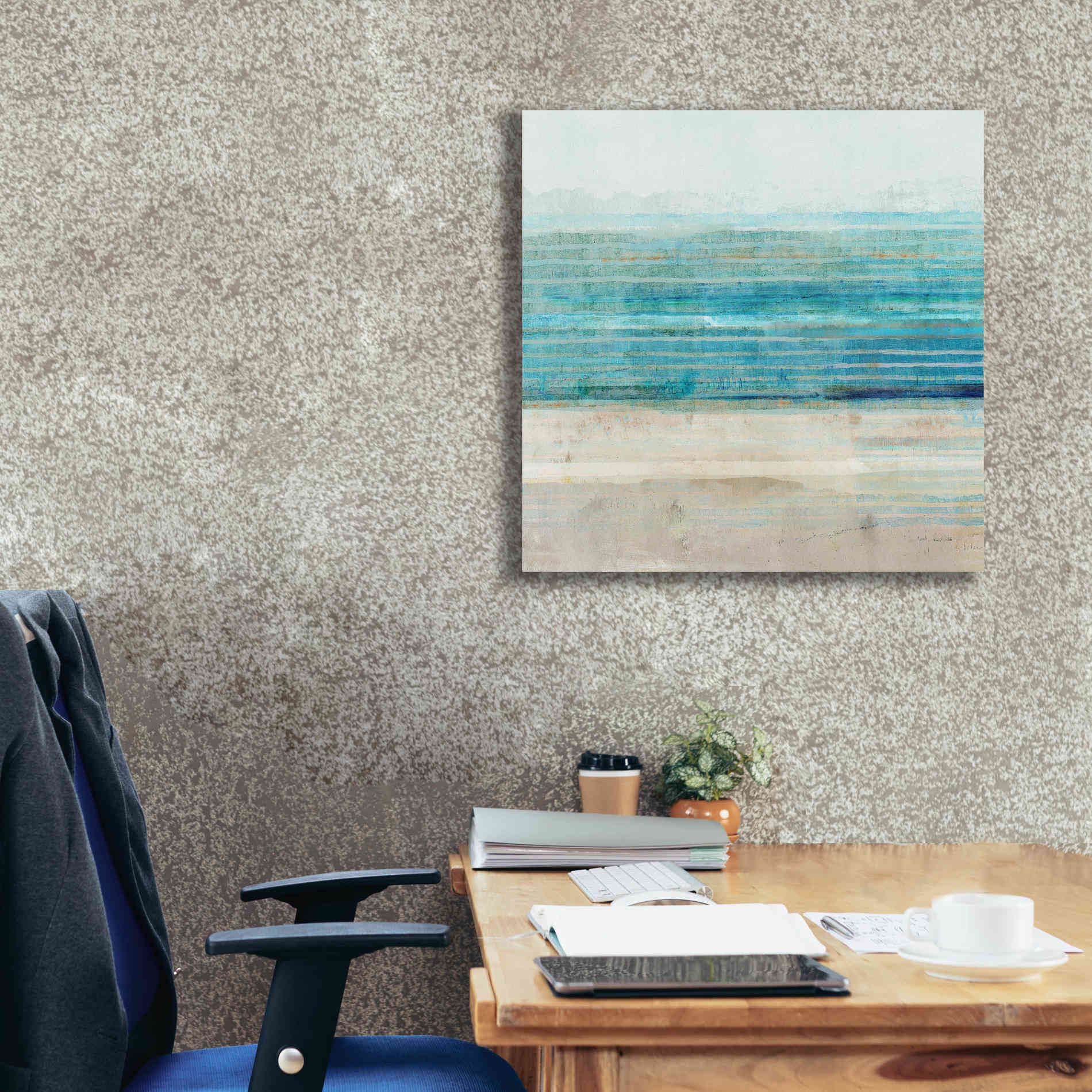 'Ocean Daydream III' by Flora Kouta Giclee Canvas Wall Art,26 x 26