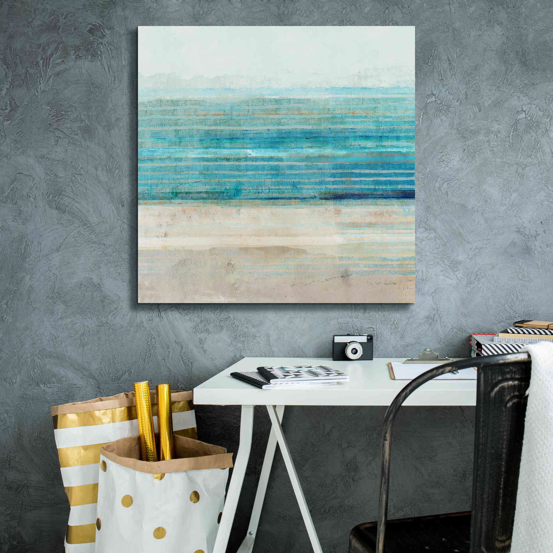 'Ocean Daydream III' by Flora Kouta Giclee Canvas Wall Art,26 x 26