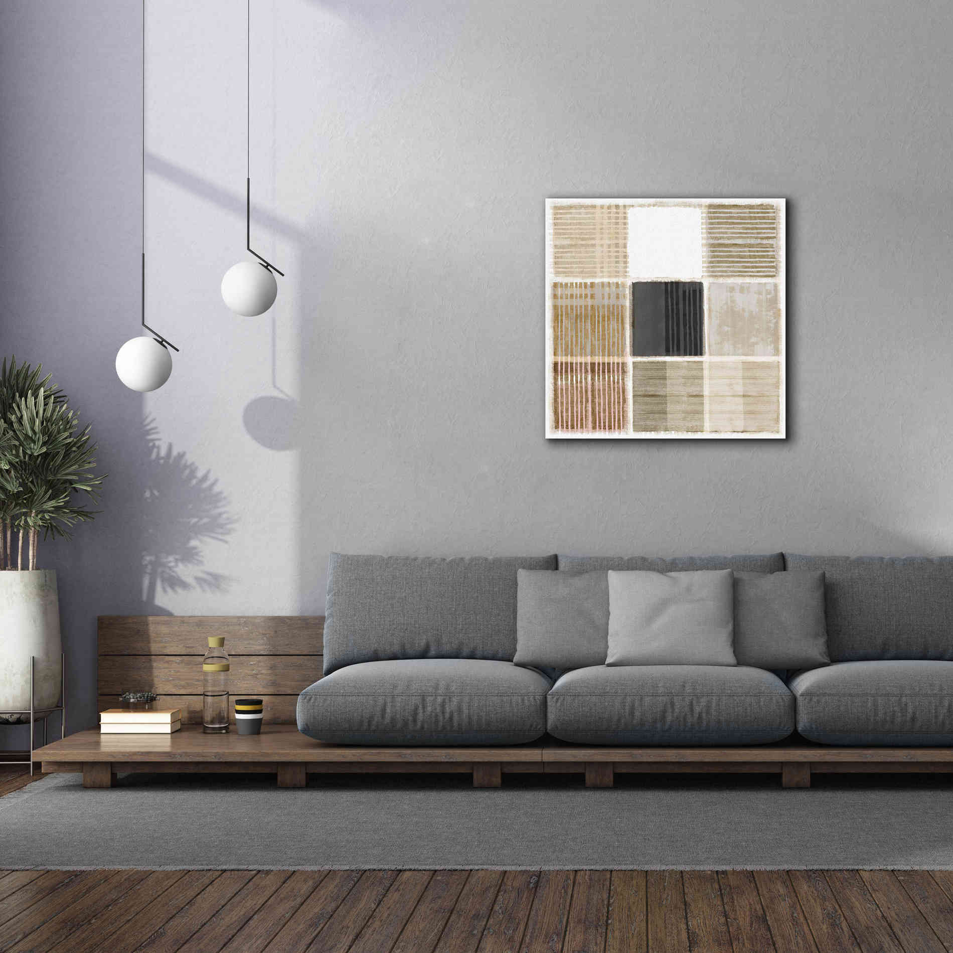 'Natural Patchwork I' by Flora Kouta Giclee Canvas Wall Art,37 x 37